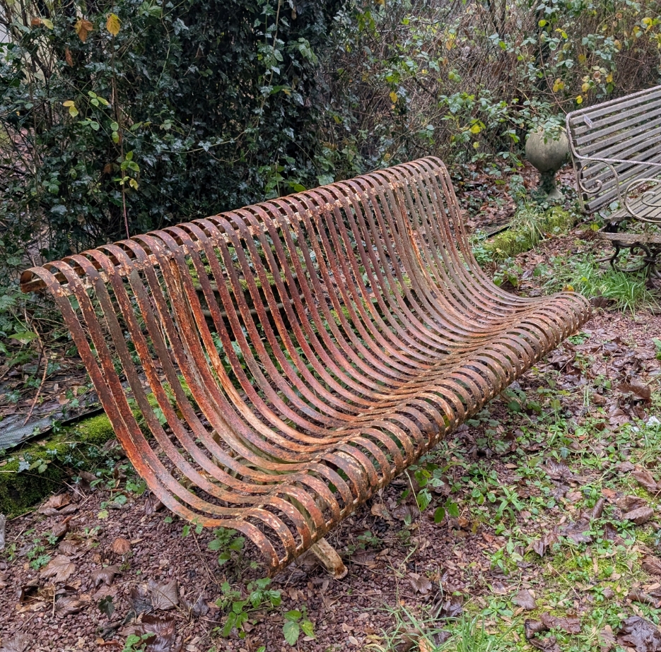 Castle Park Bench In Riveted And Cast Iron