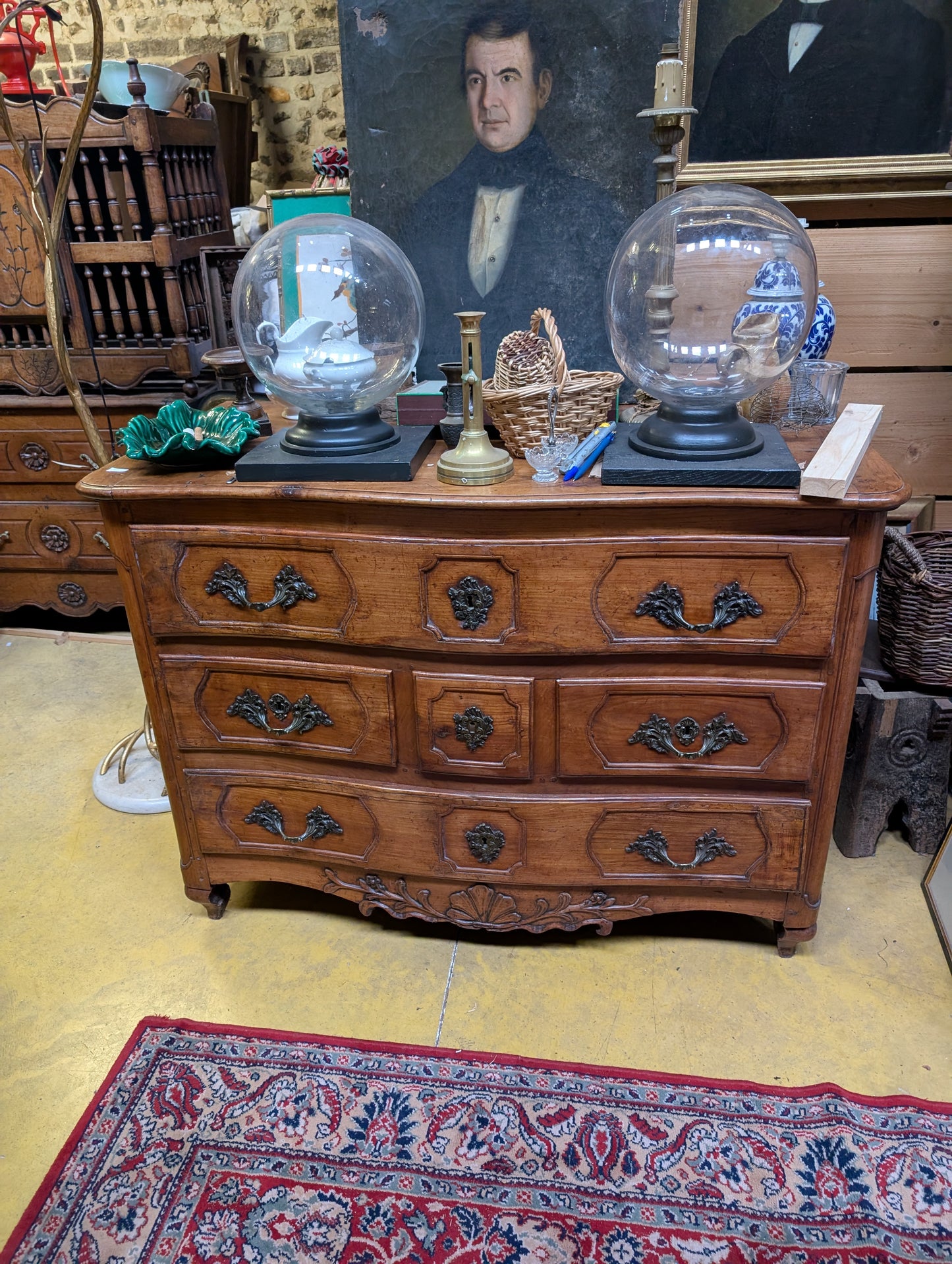 18th century French antiques Parisian walnut chest of drawers