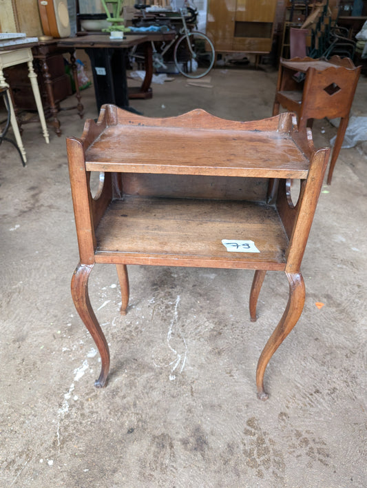 A Provincial carved oak Bedside Table