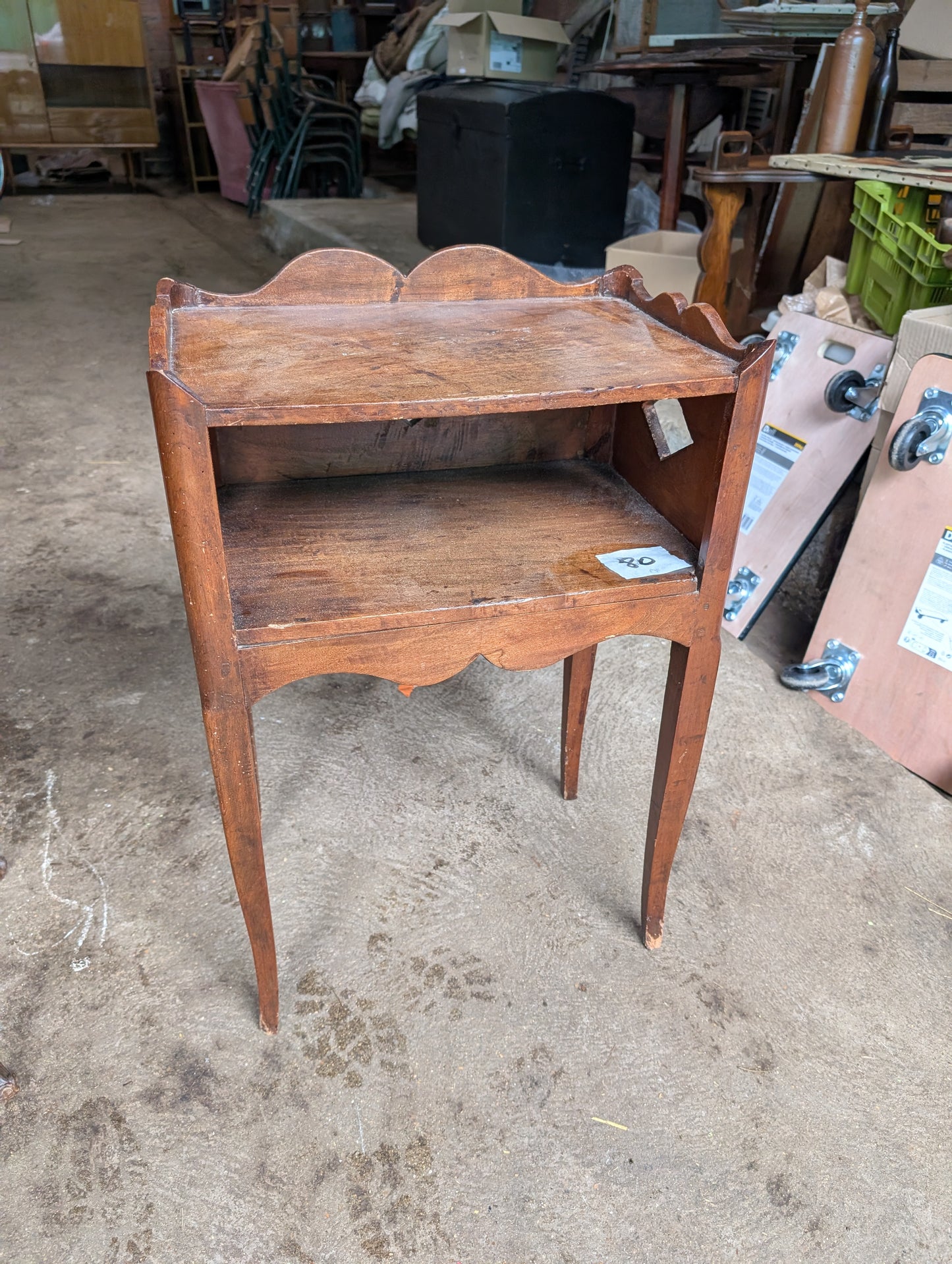 Provincial Louis XV oak bedside table