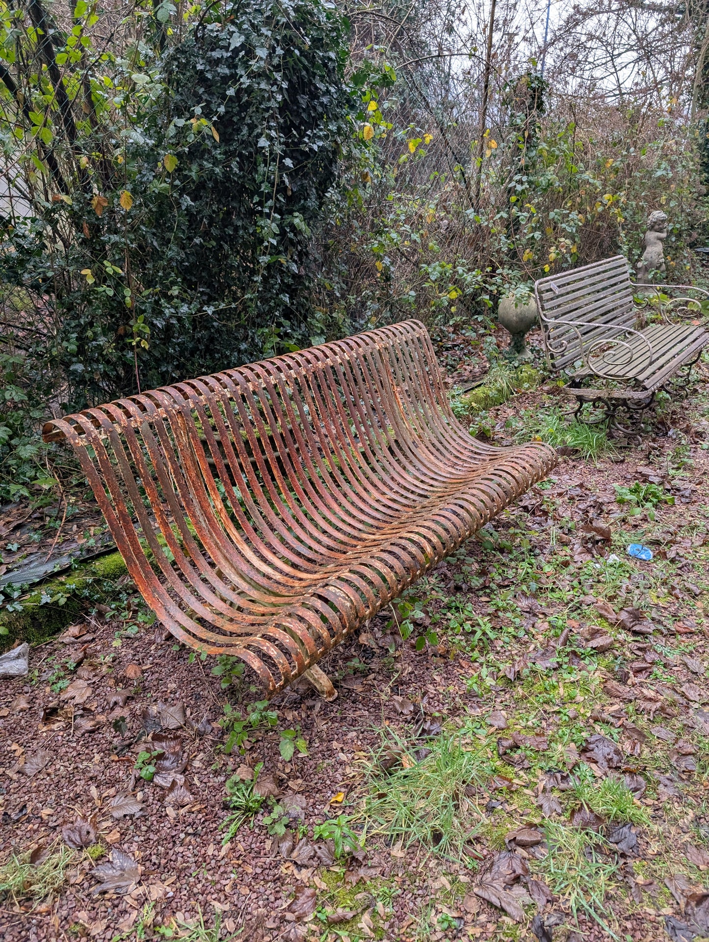 Castle Park Bench In Riveted And Cast Iron