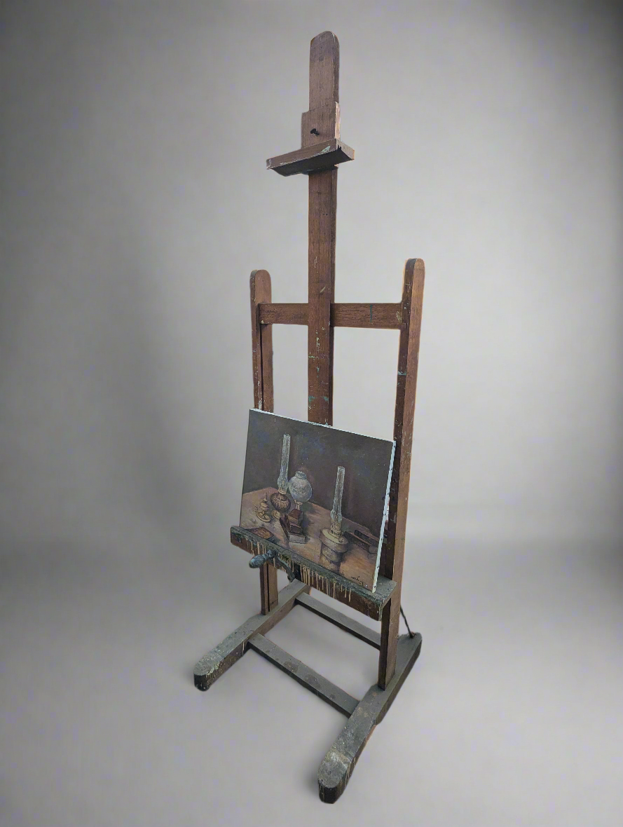 Antique Painting Easel of Normandie Artist