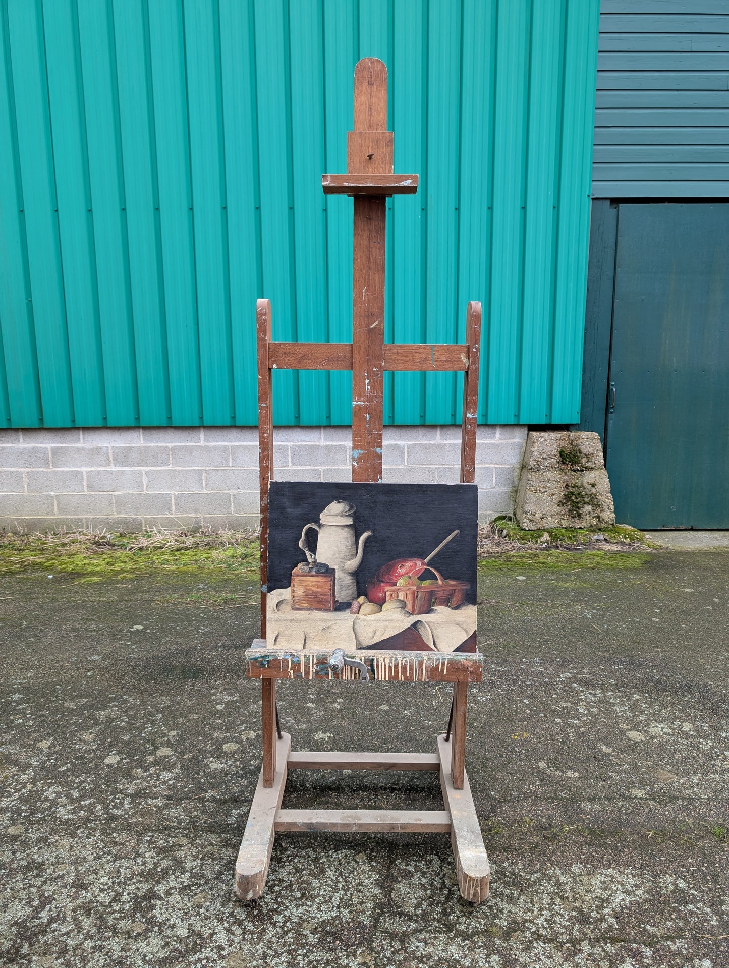 Antique Painting Easel of Normandie Artist