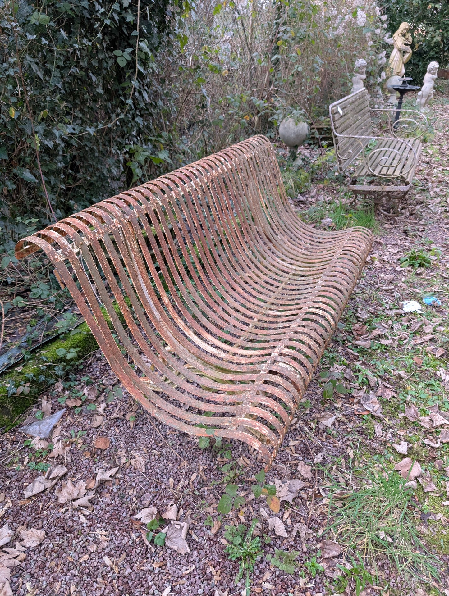 Castle Park Bench In Riveted And Cast Iron