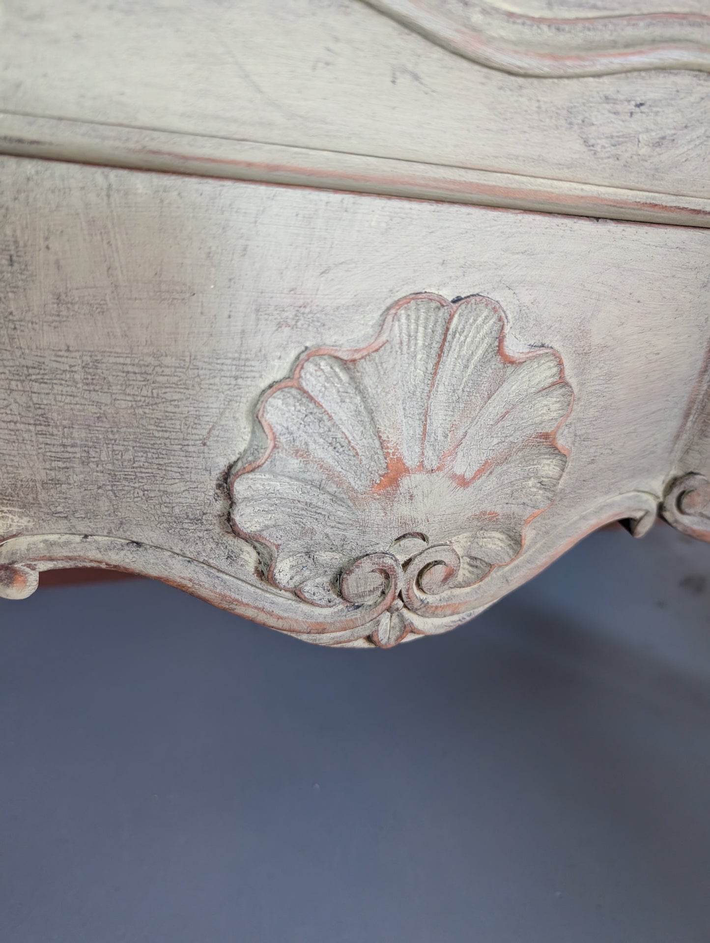 Red Marble top Chest of Drawers