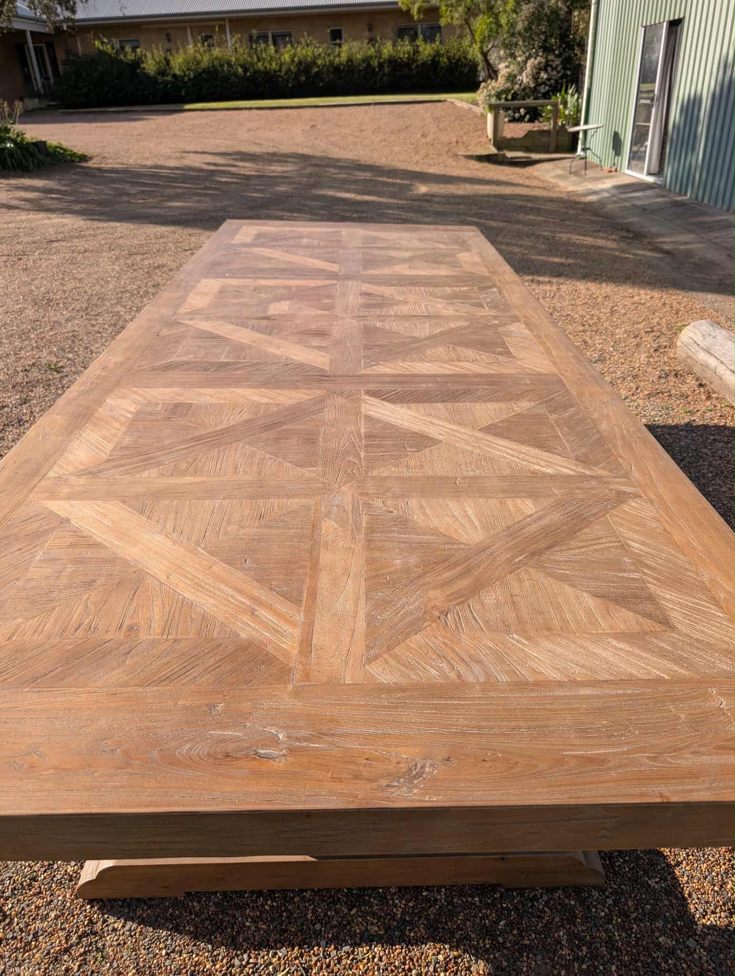 Big Modern Elm Parquetry dining table