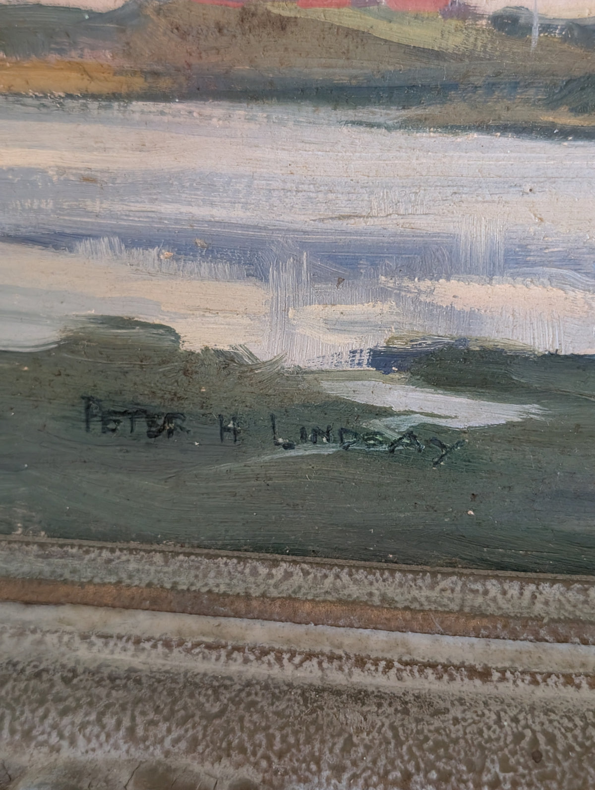 Mid-century landscape painting by Peter Hammon Lindsay (1908-1998)