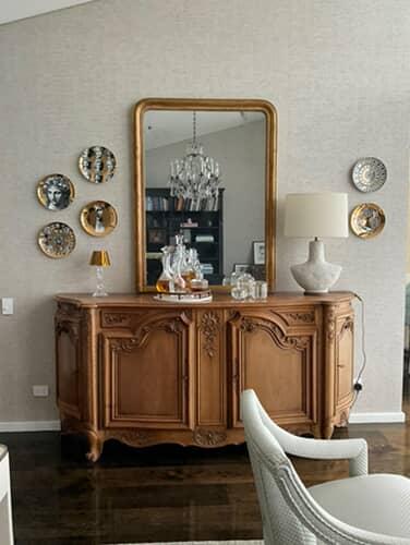 18th Century French Louis XV style walnut buffet enfilade