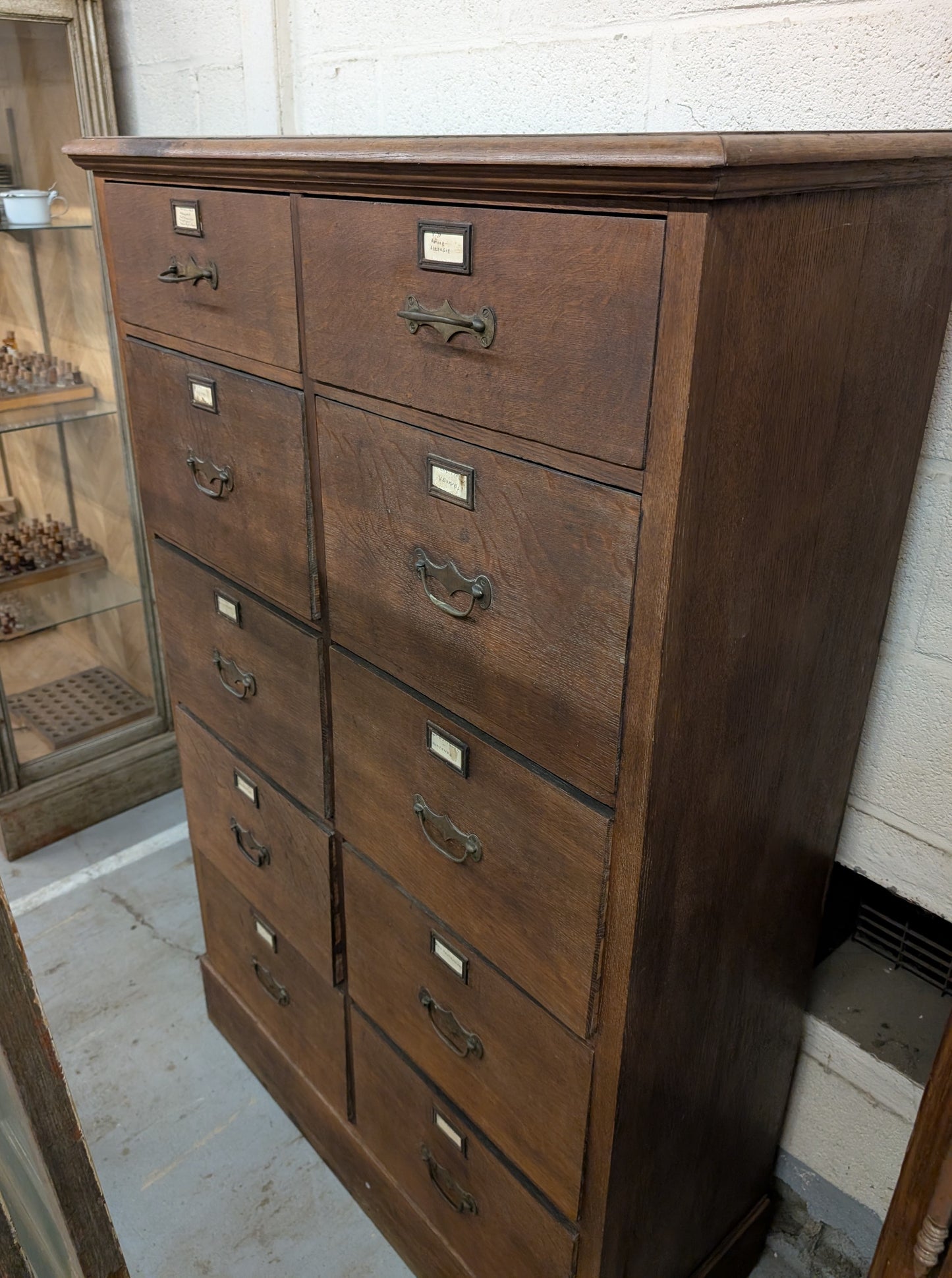 French Oak Apothecary Cabinet