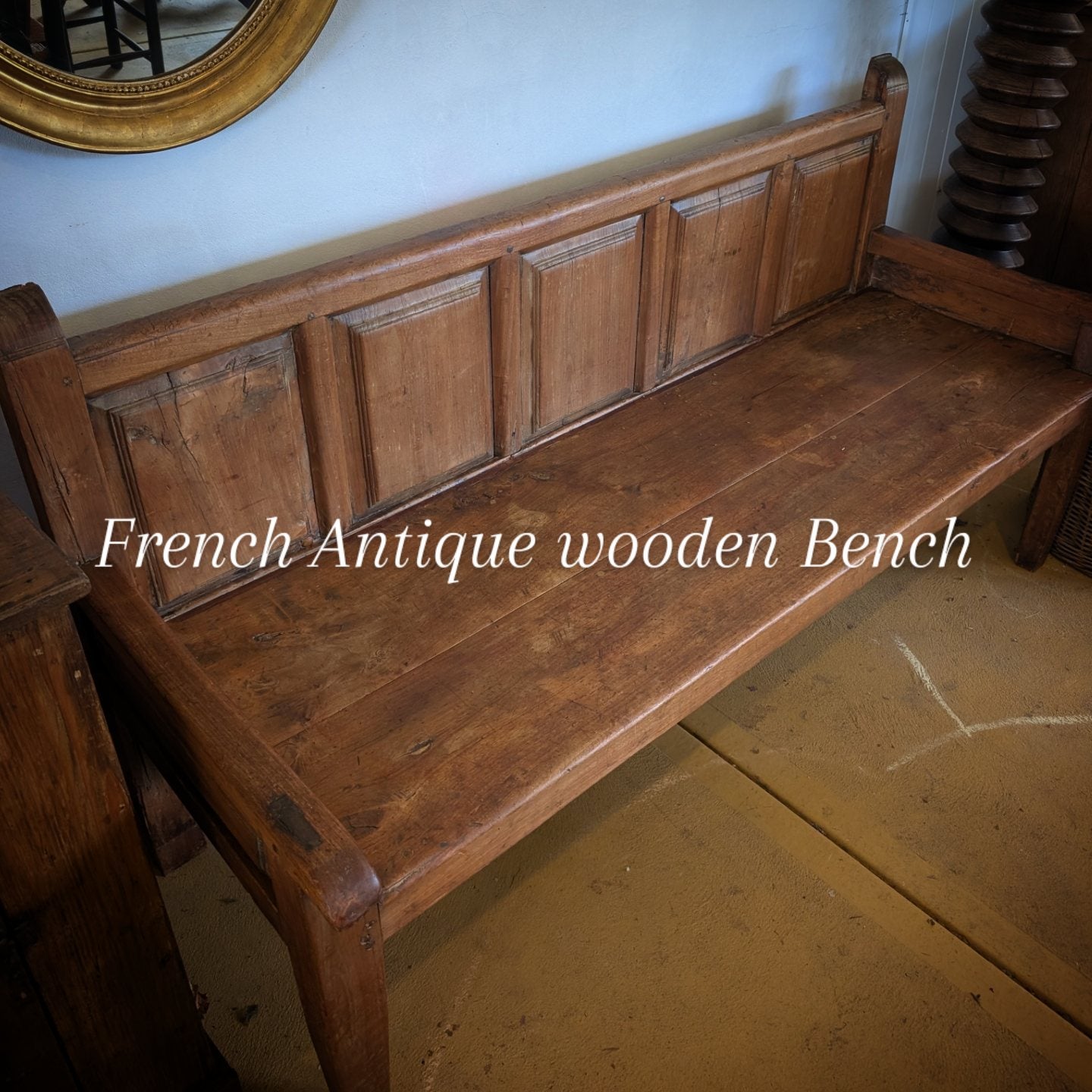 French Antique Wooden bench