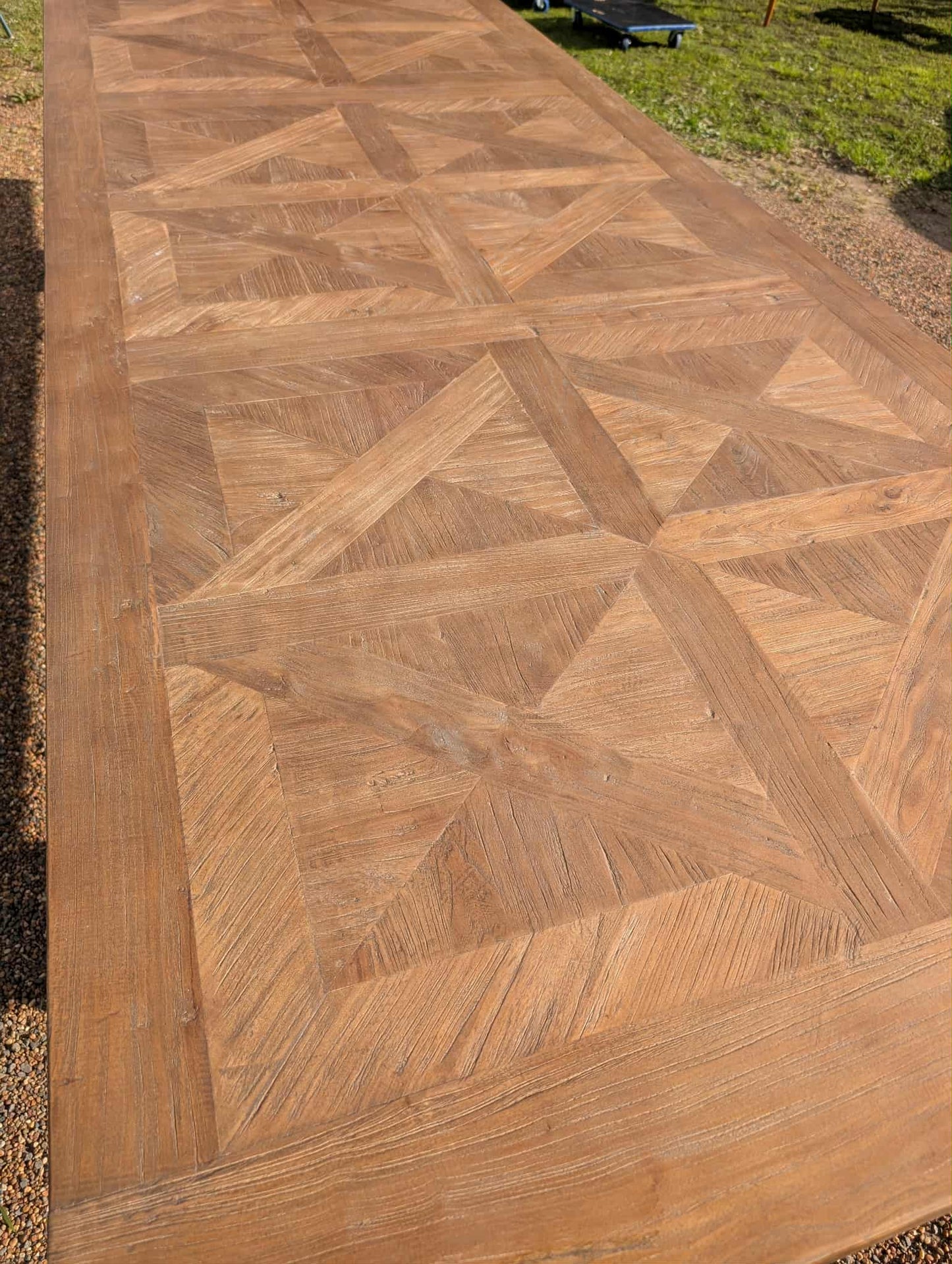 Big Modern Elm Parquetry dining table