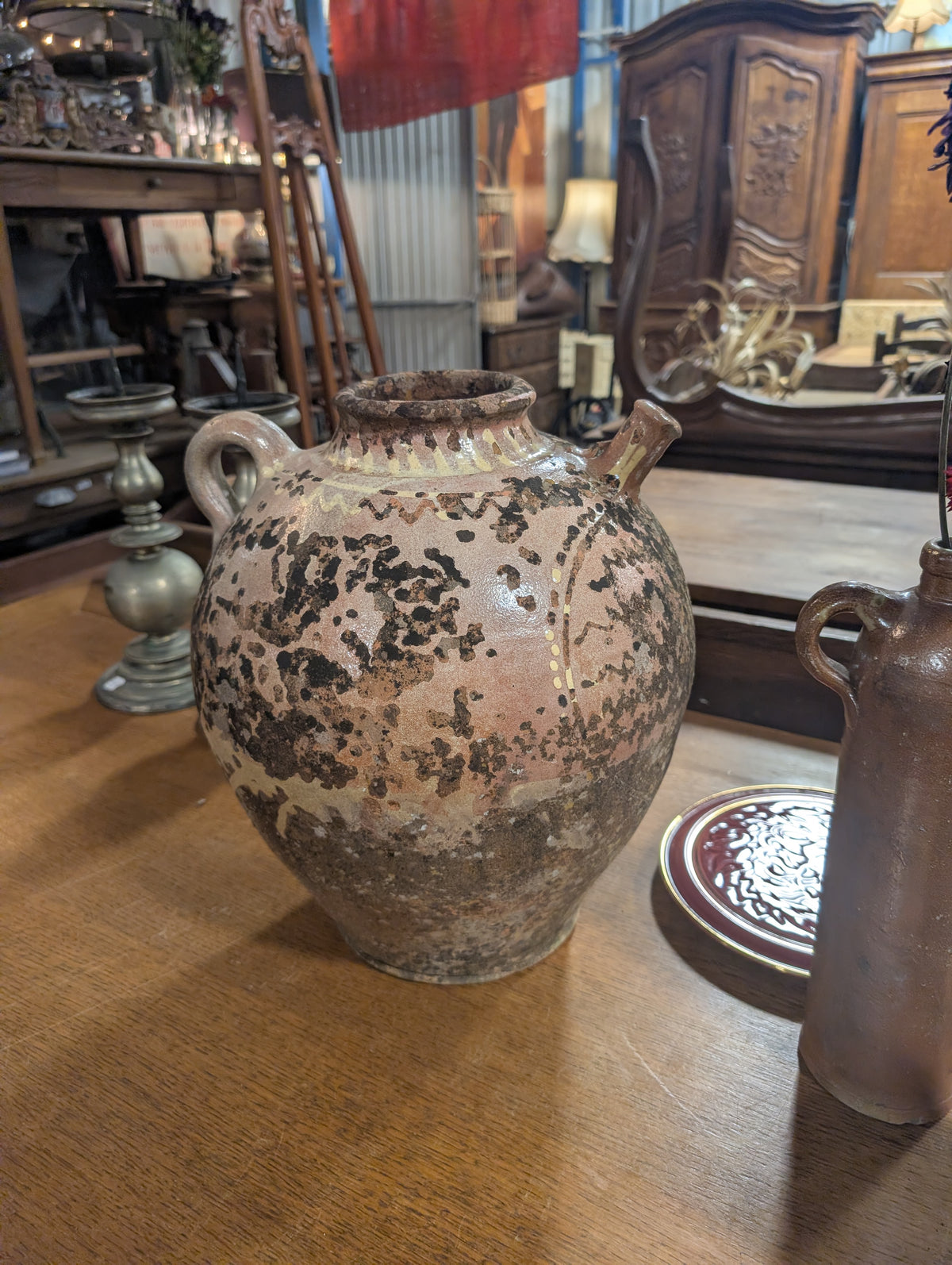 C19th Rare Antique French Terracotta Oil Jar – Sourced in France