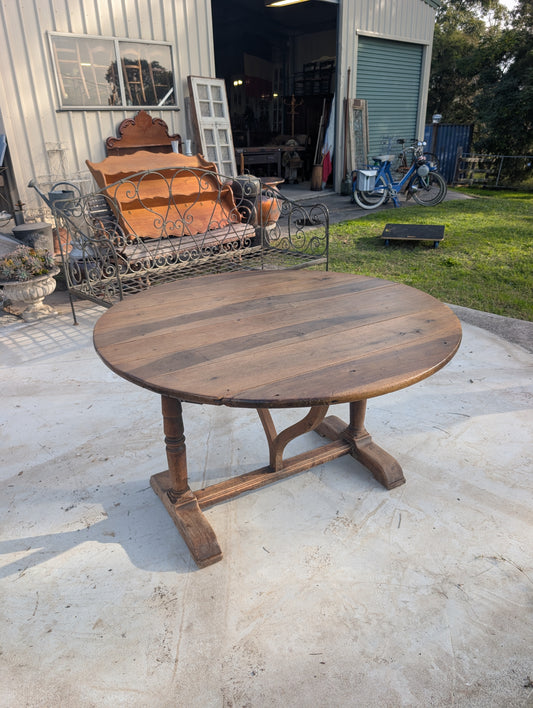 19th-Century French Walnut Wine Tasting Table