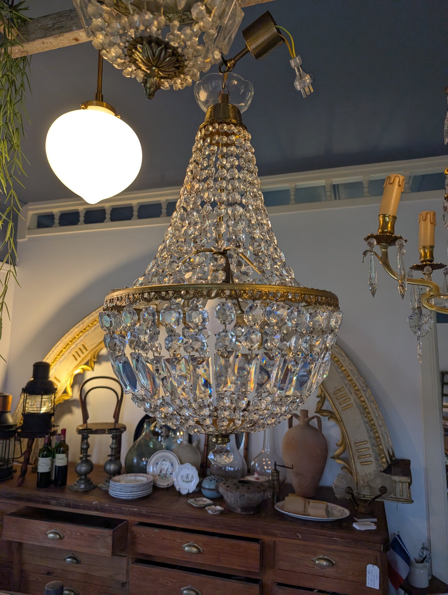 French Basket Chandelier
