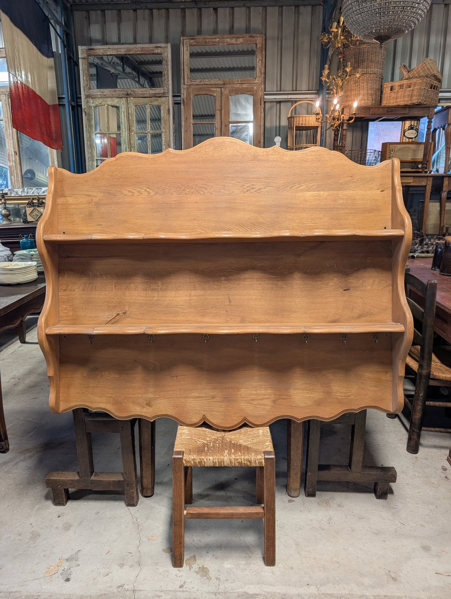 Antique French Oak Plate Rack – Normandy