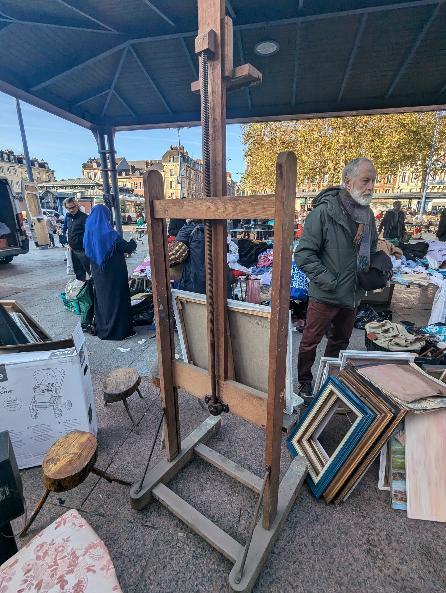 Antique Painting Easel of Normandie Artist