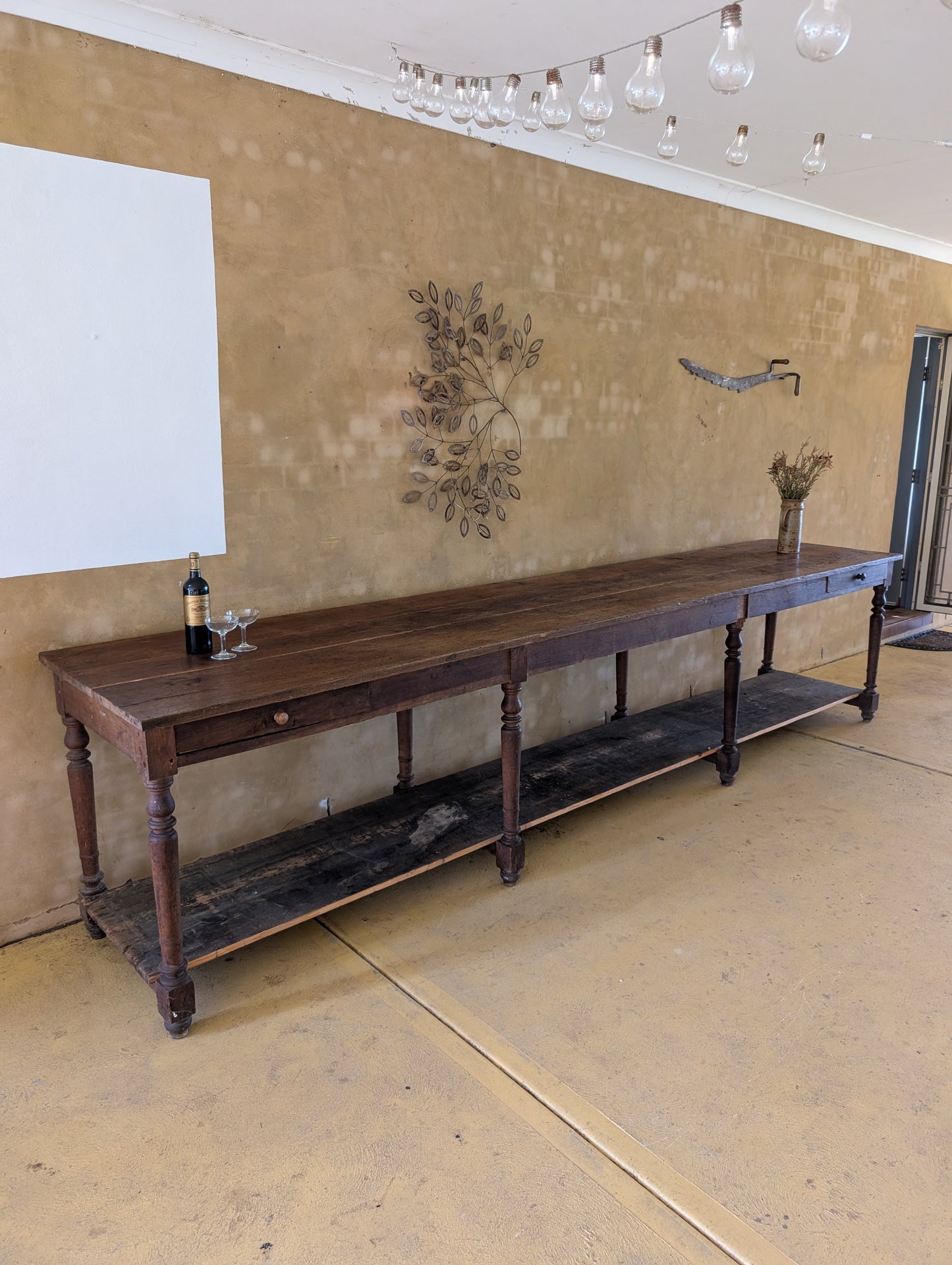4m long drapers table