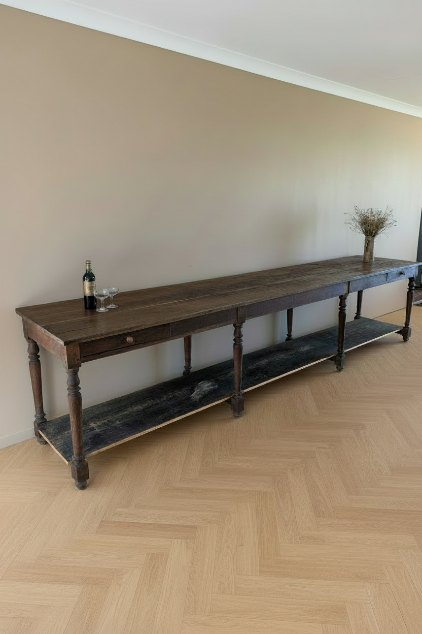 4m long drapers table