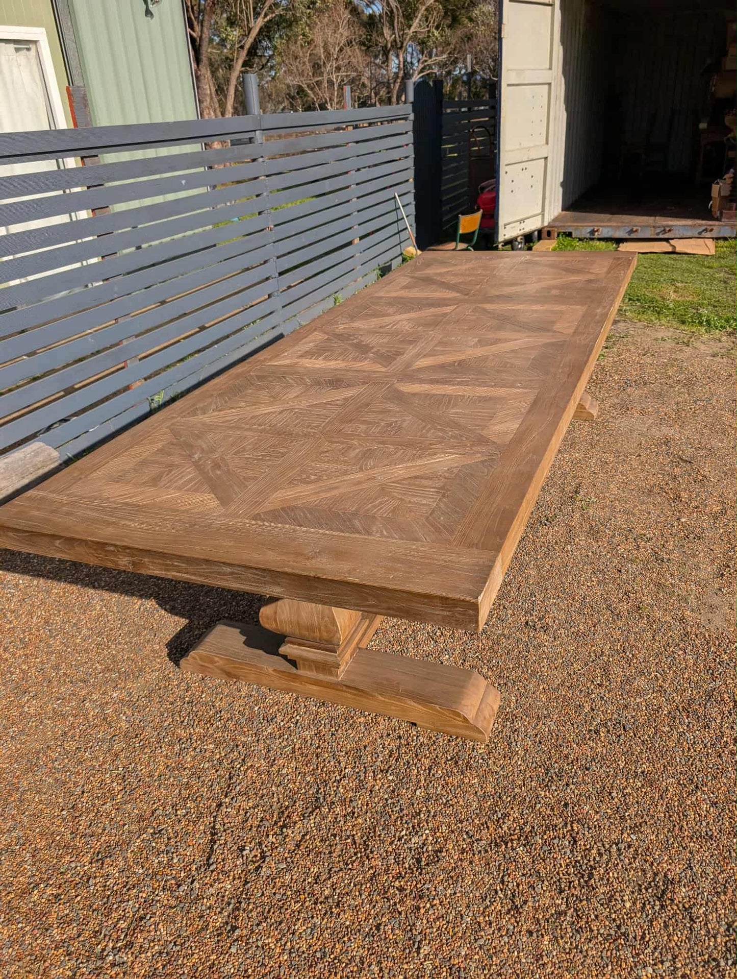 Big Modern Elm Parquetry dining table