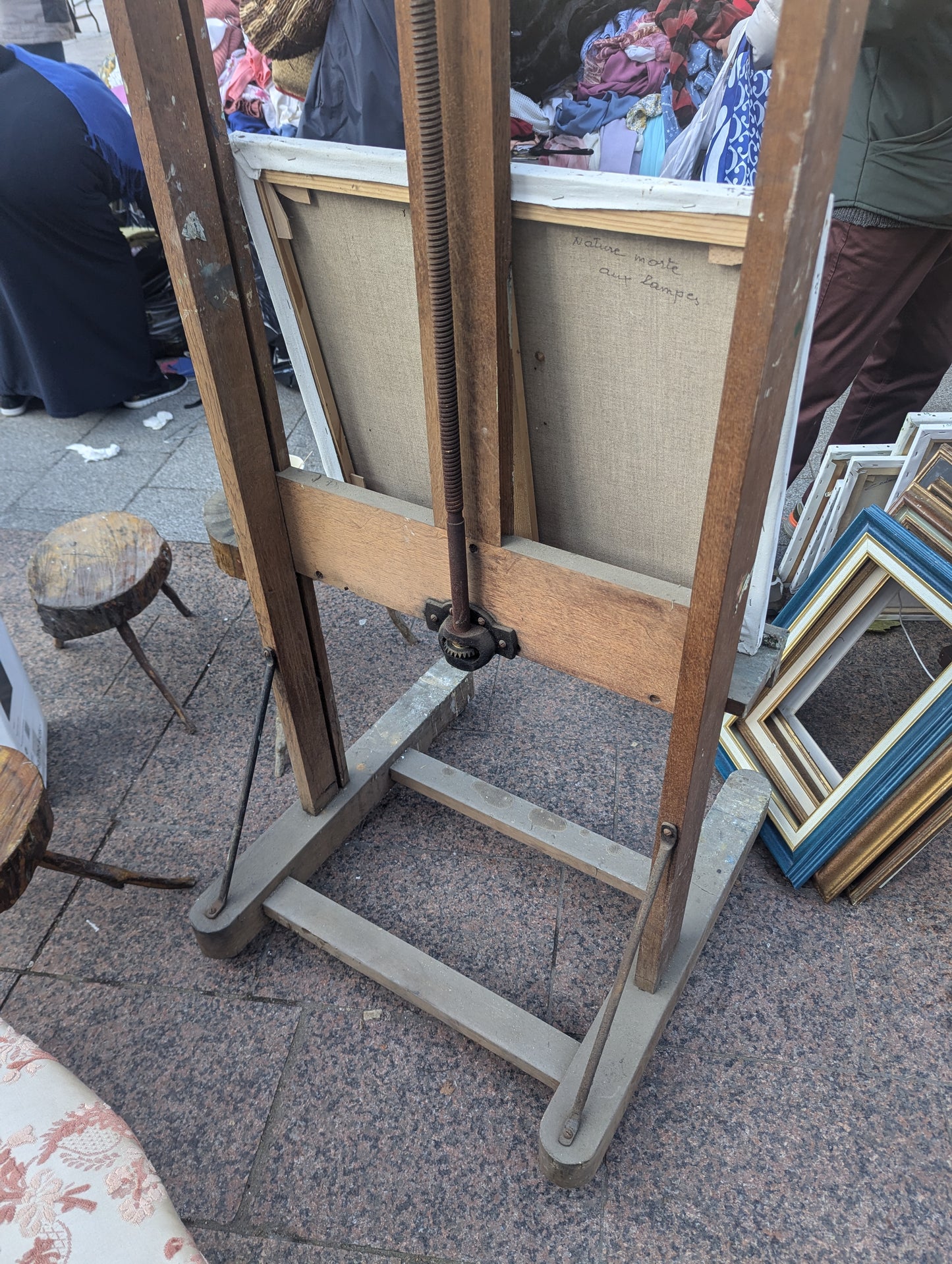 Antique Painting Easel of Normandie Artist