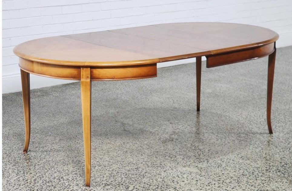 Cherry wood dining table with extensions