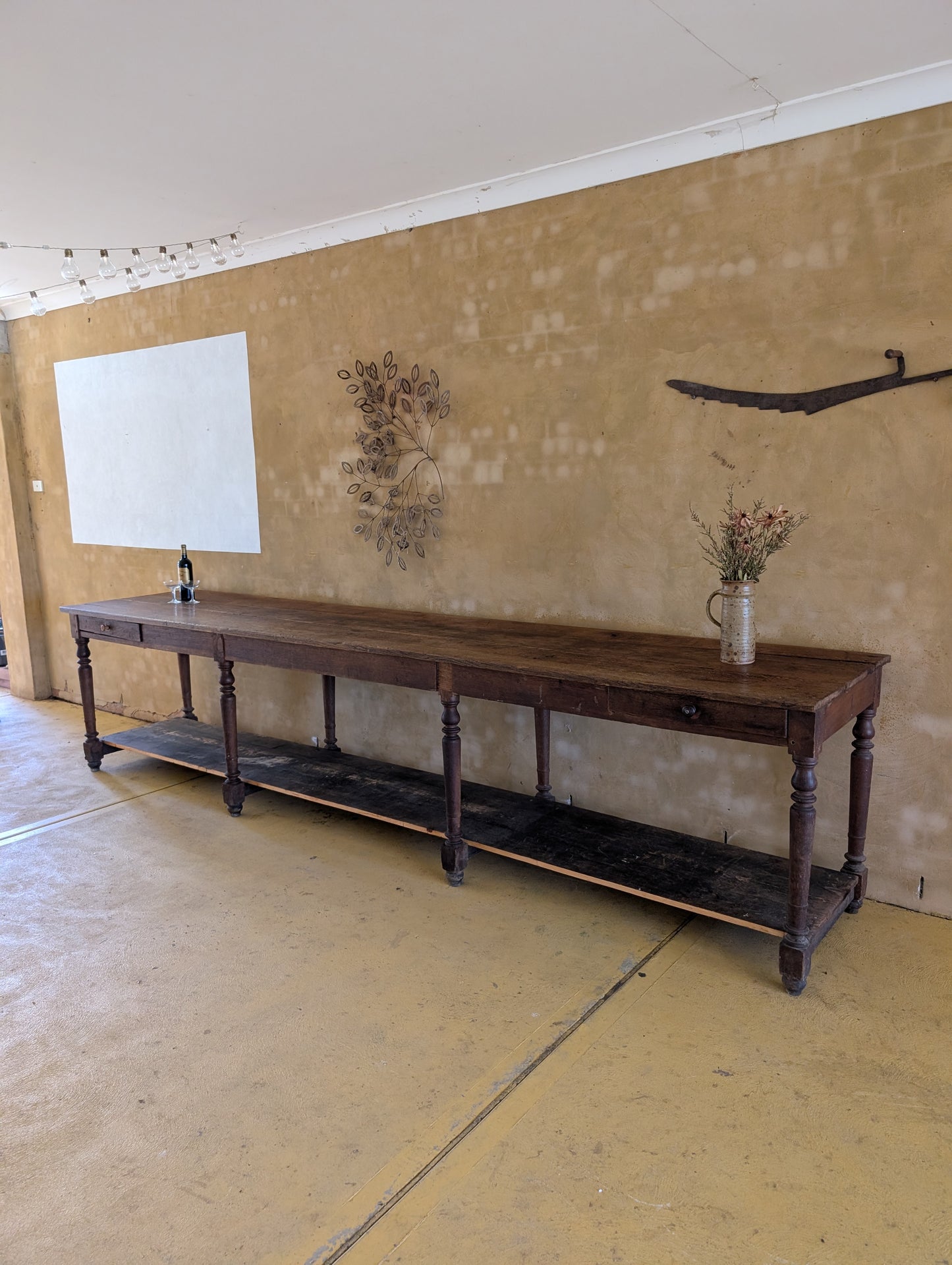 4m long drapers table