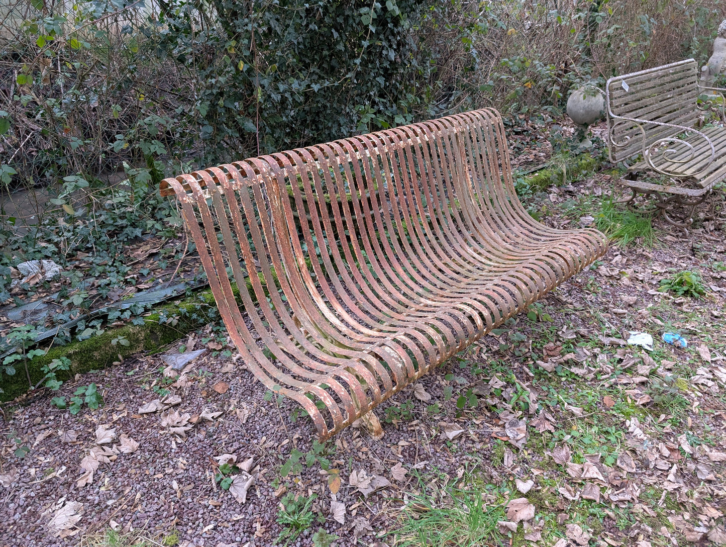 Castle Park Bench In Riveted And Cast Iron