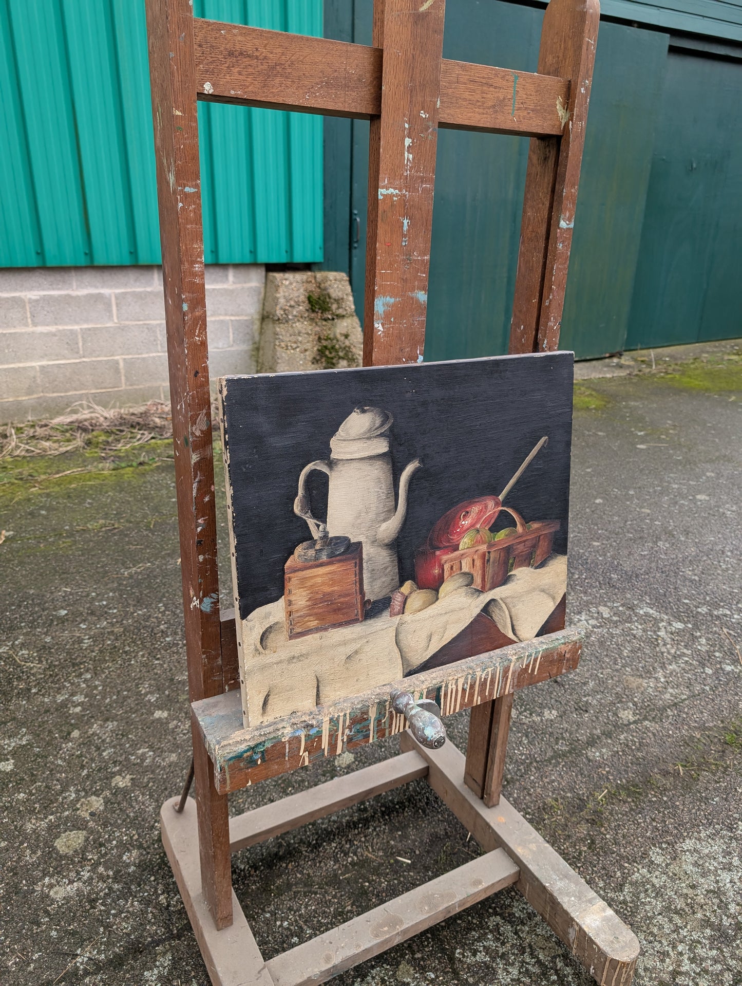 Antique Painting Easel of Normandie Artist