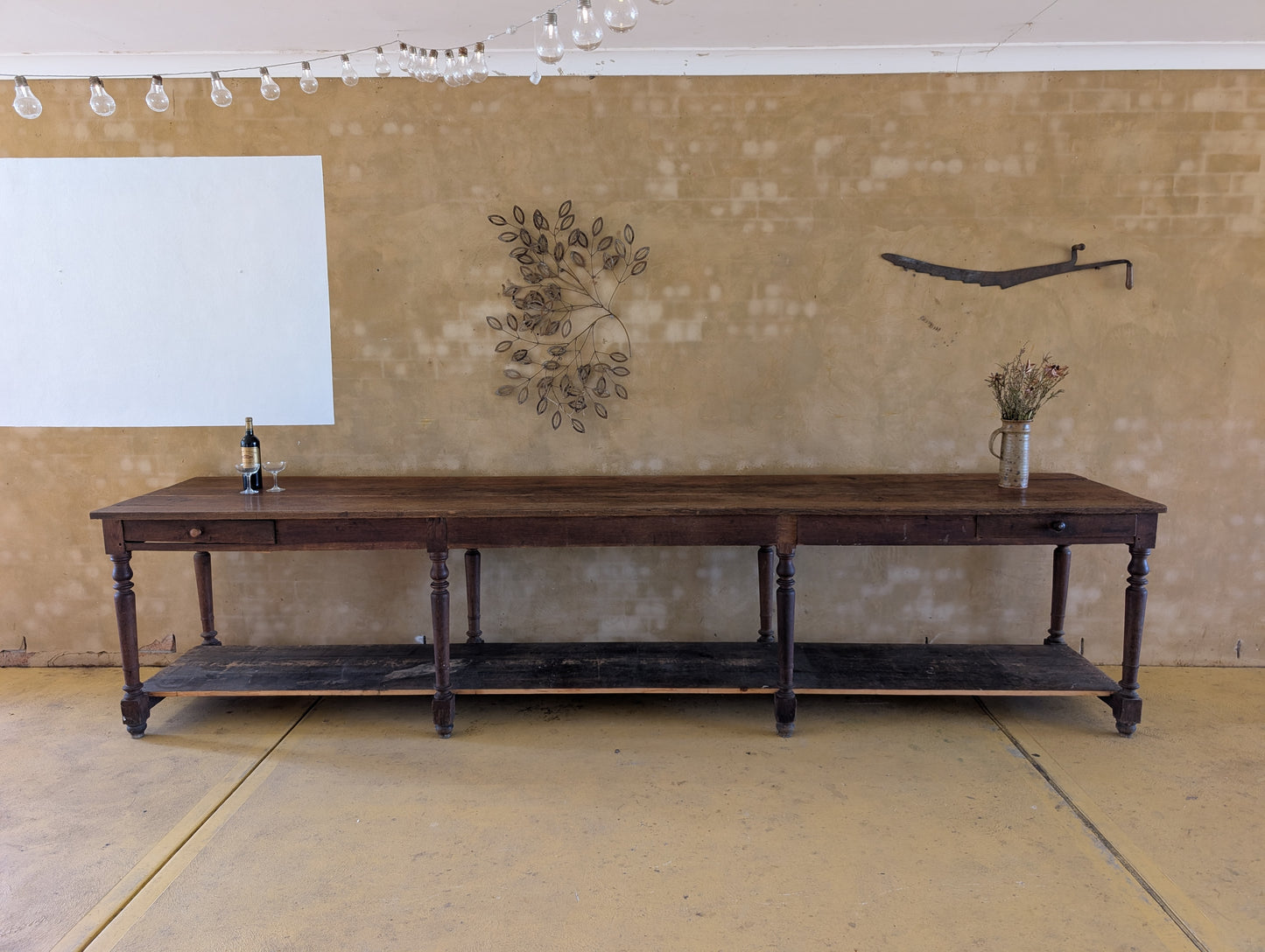 4m long drapers table