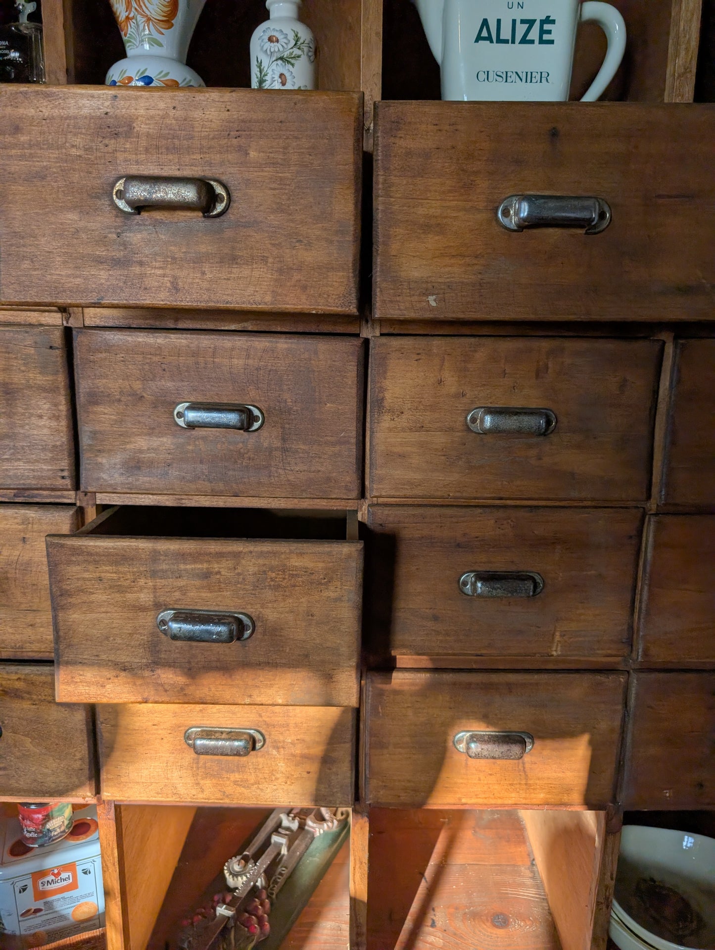 French Apothecary Cabinet oak 50s