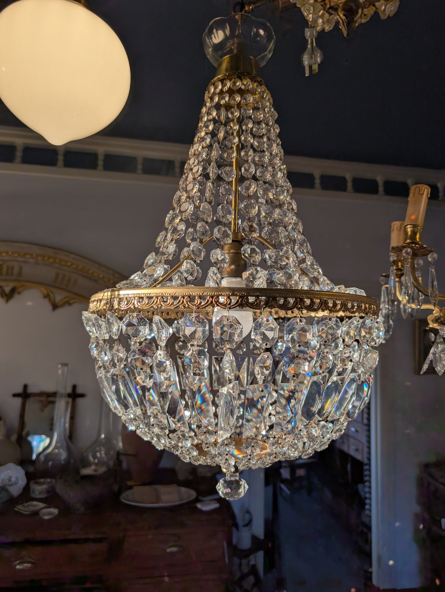 French Basket Chandelier