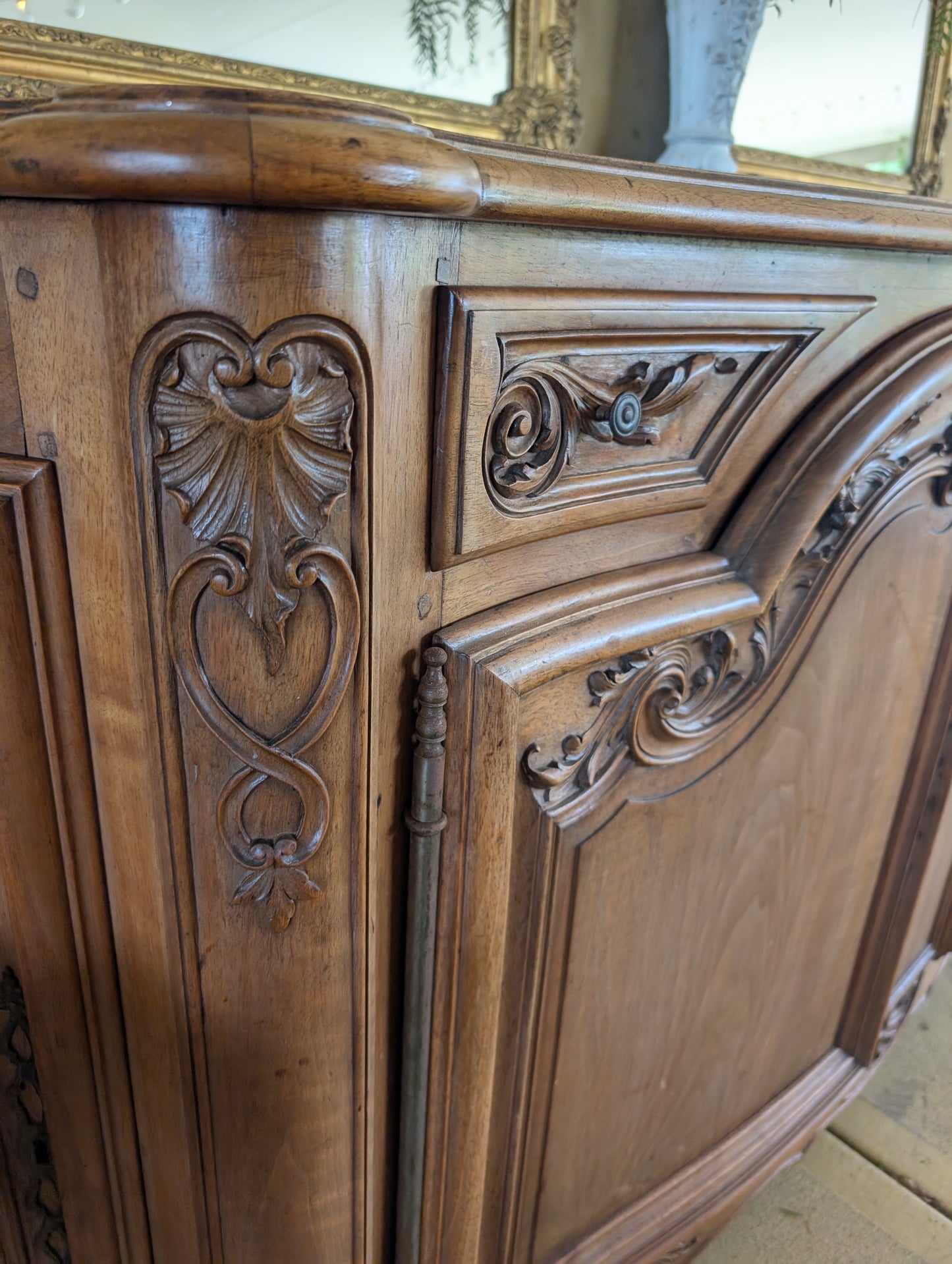 18th Century French Louis XV style walnut buffet enfilade