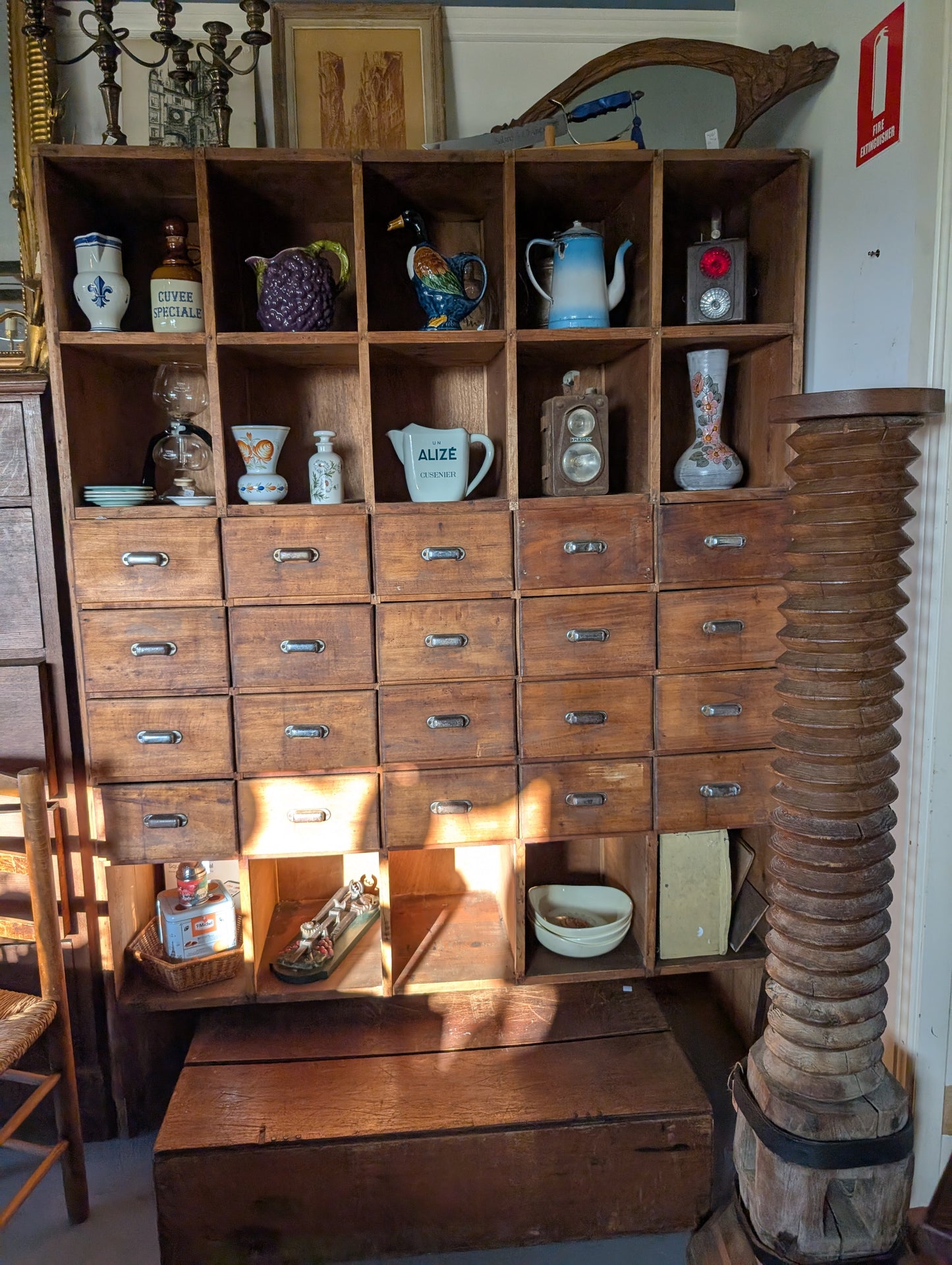 French Apothecary Cabinet oak 50s