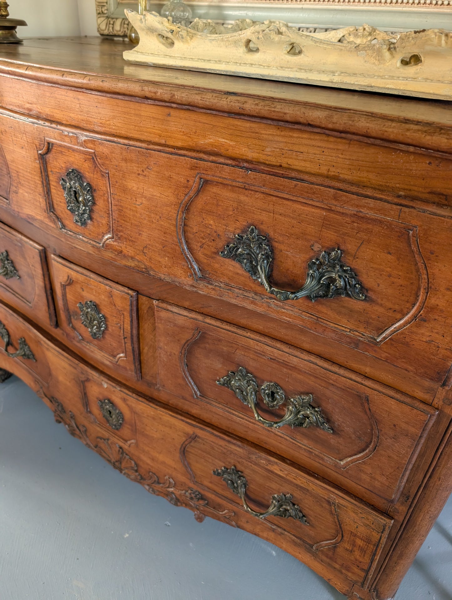 18th century French antiques Parisian walnut chest of drawers
