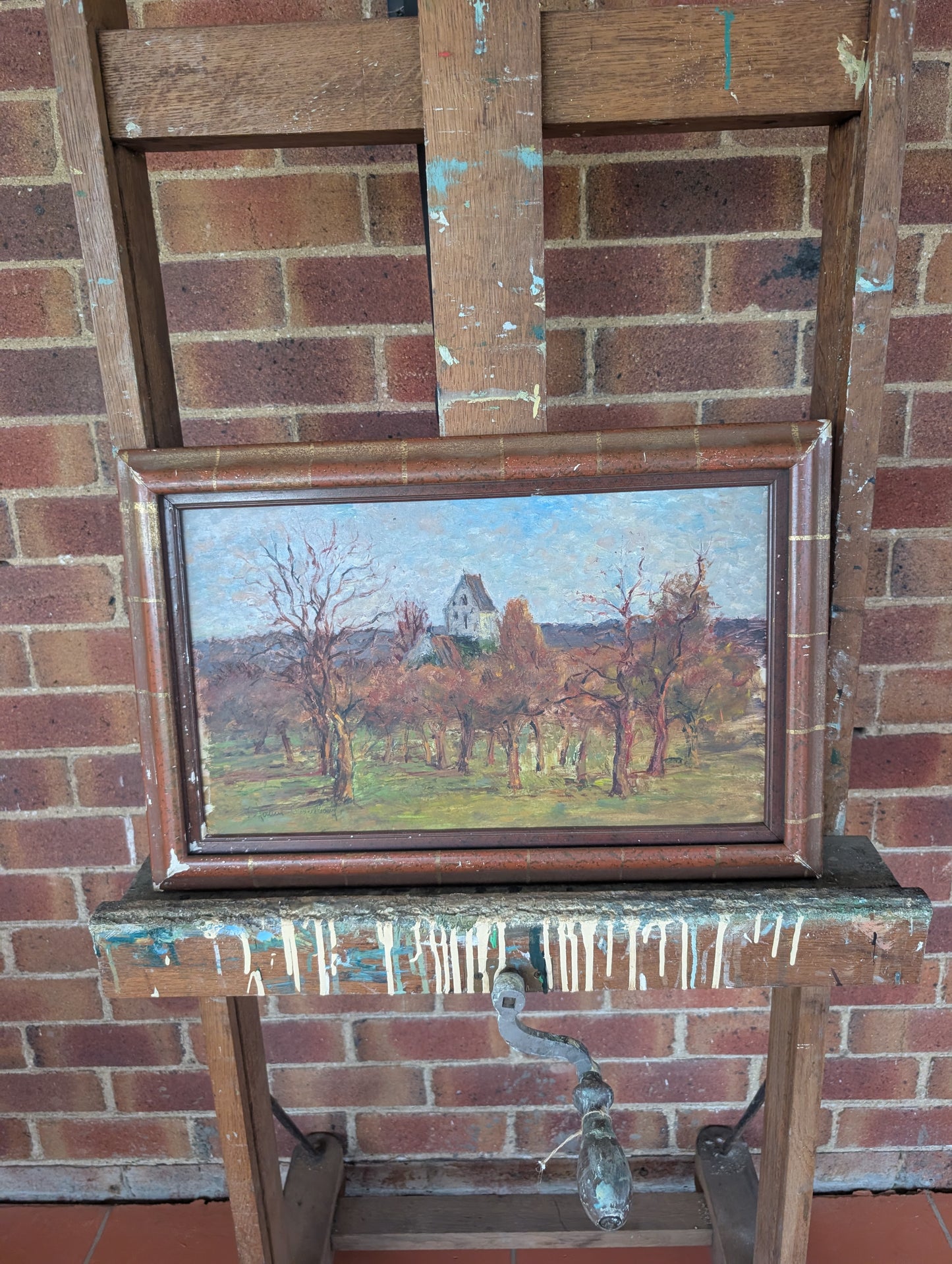 Criqueboeuf oil painting by JP Jouar mid CXXth