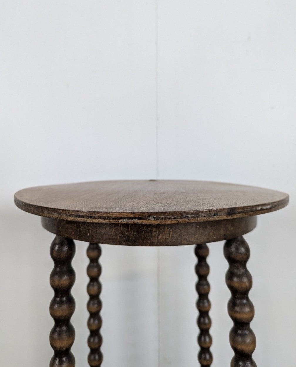 French bobbin-turned two-tier side table.