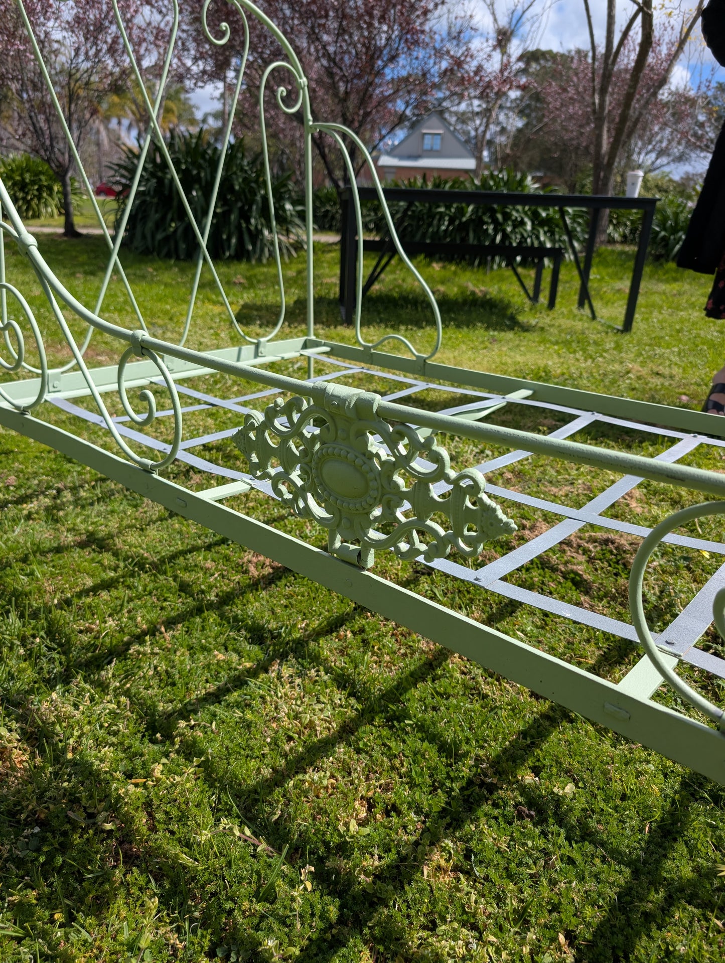 19th Century French wrought iron folding bed