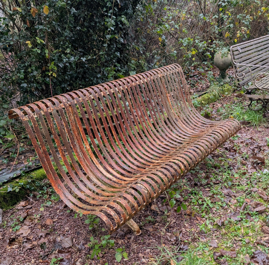Castle Park Bench In Riveted And Cast Iron