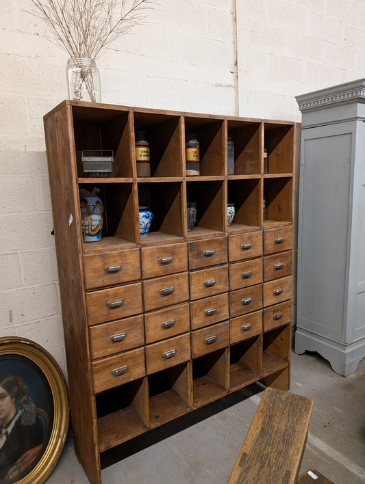 French Apothecary Cabinet oak 50s