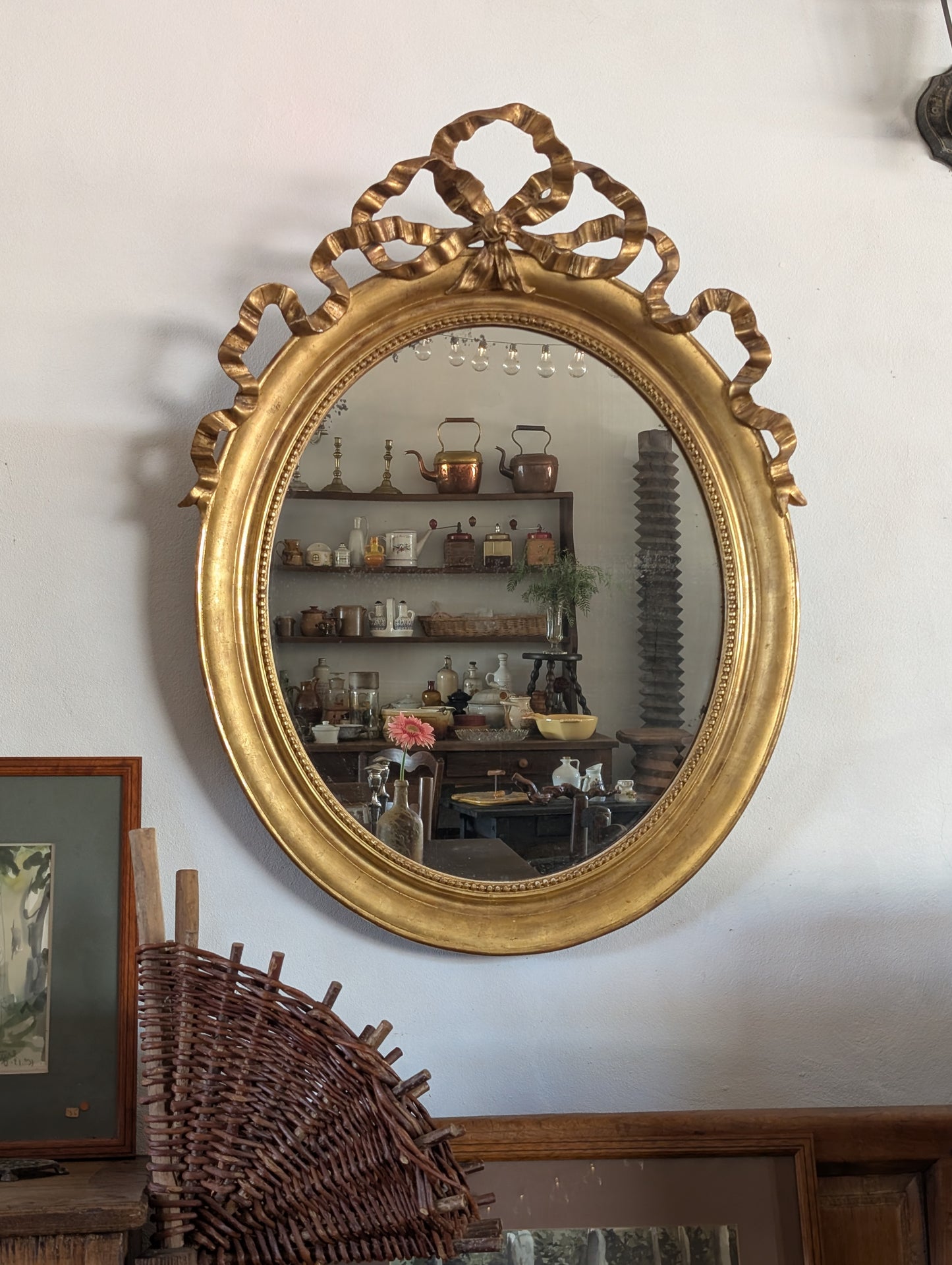 Louis XVI style oval mirror C19th