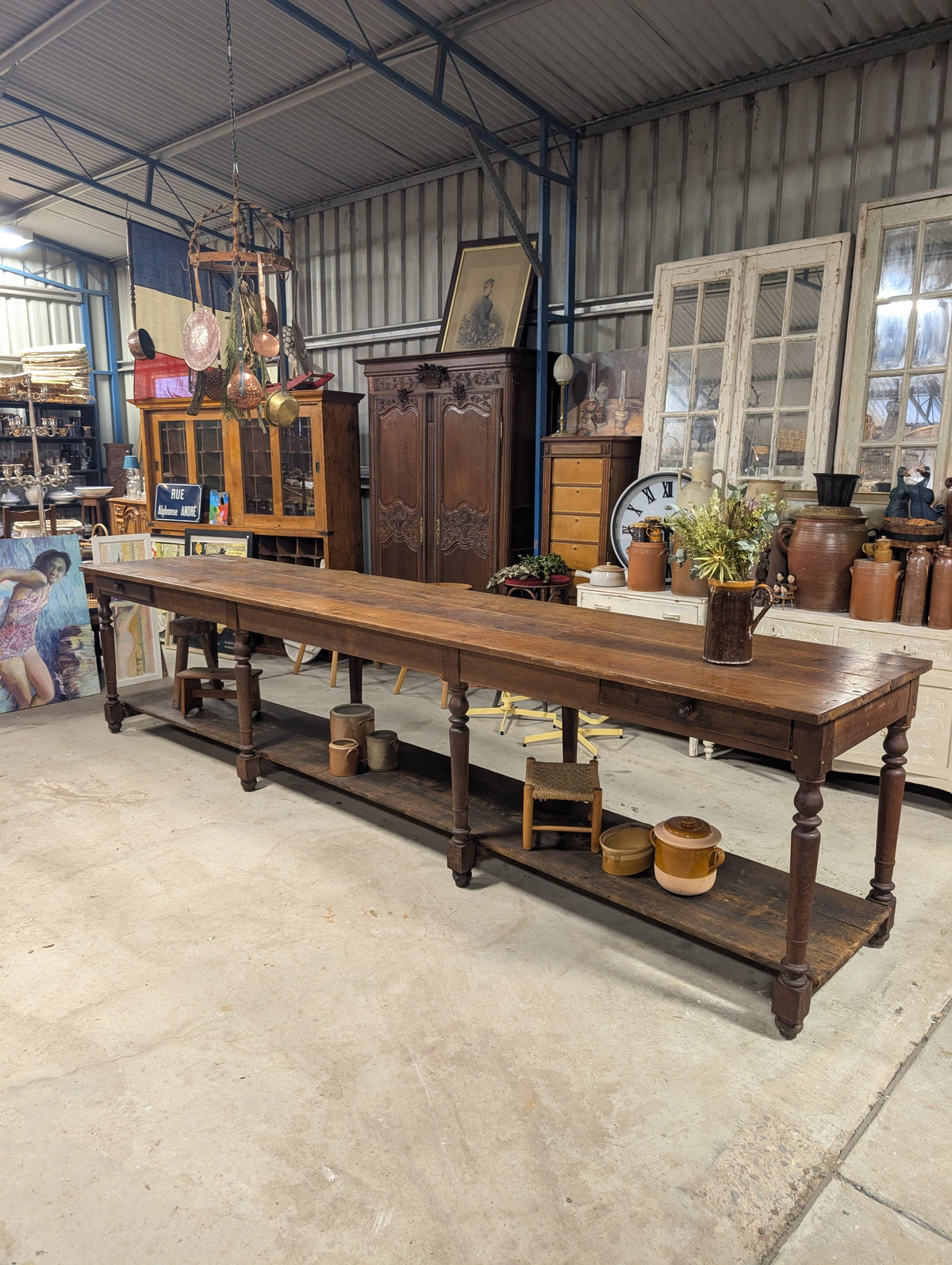 4m long drapers table