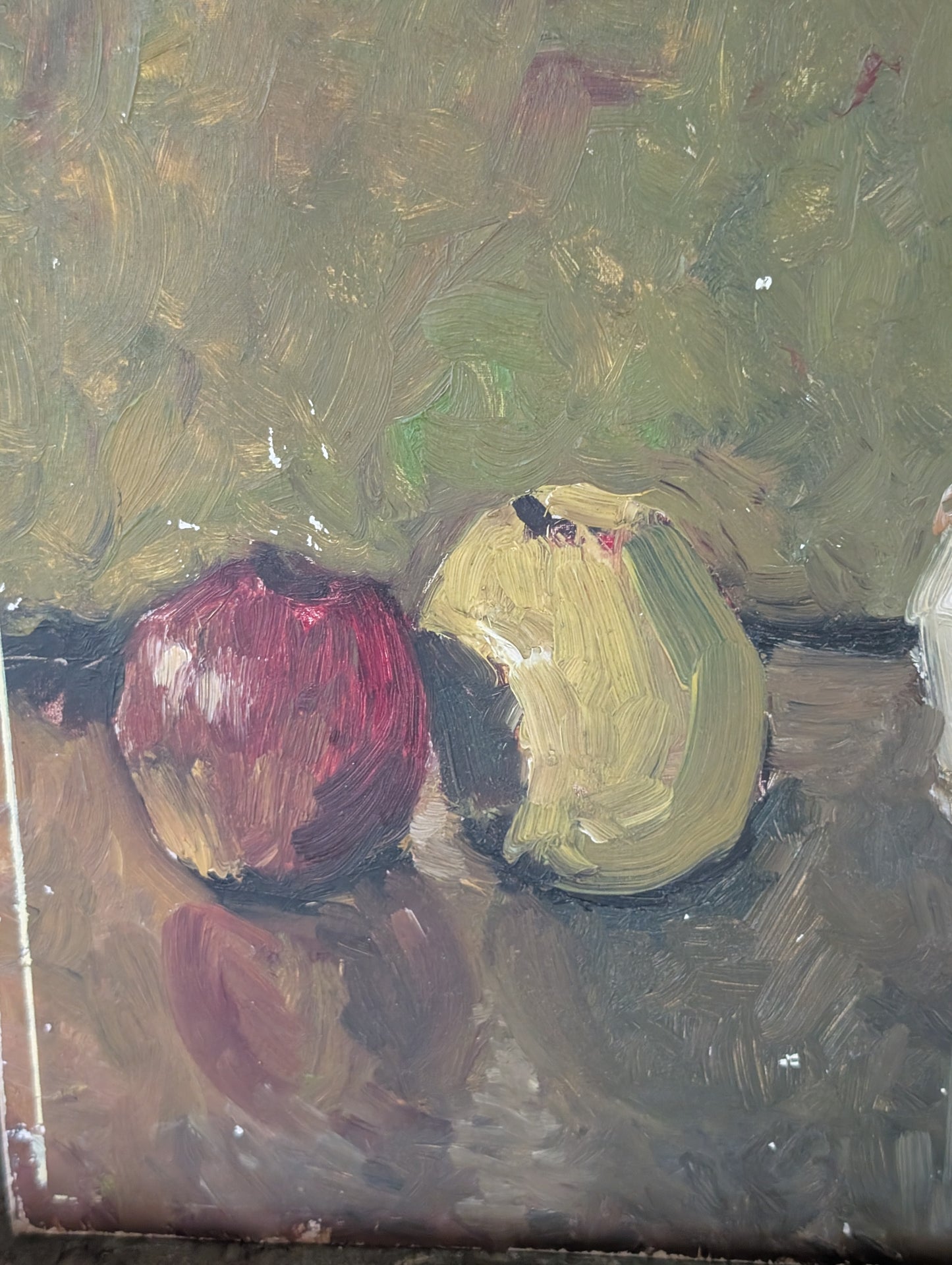 Still Life, oil on board by Gisèle Levasseur, mid CXXth
