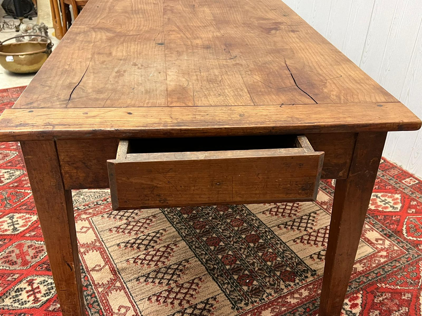 Farm table with drawer & extension