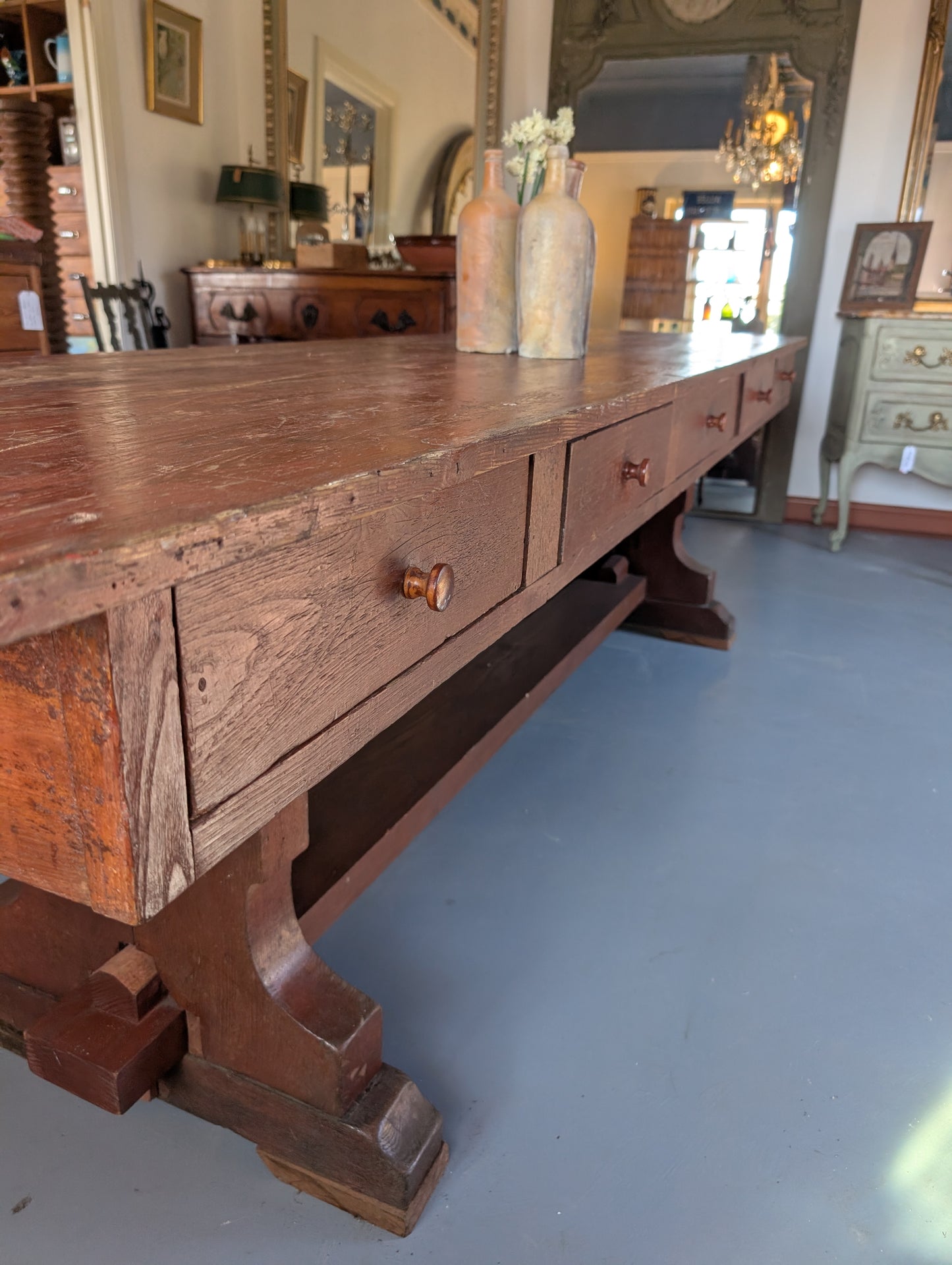 Monastery Table with 10 drawers XIXe