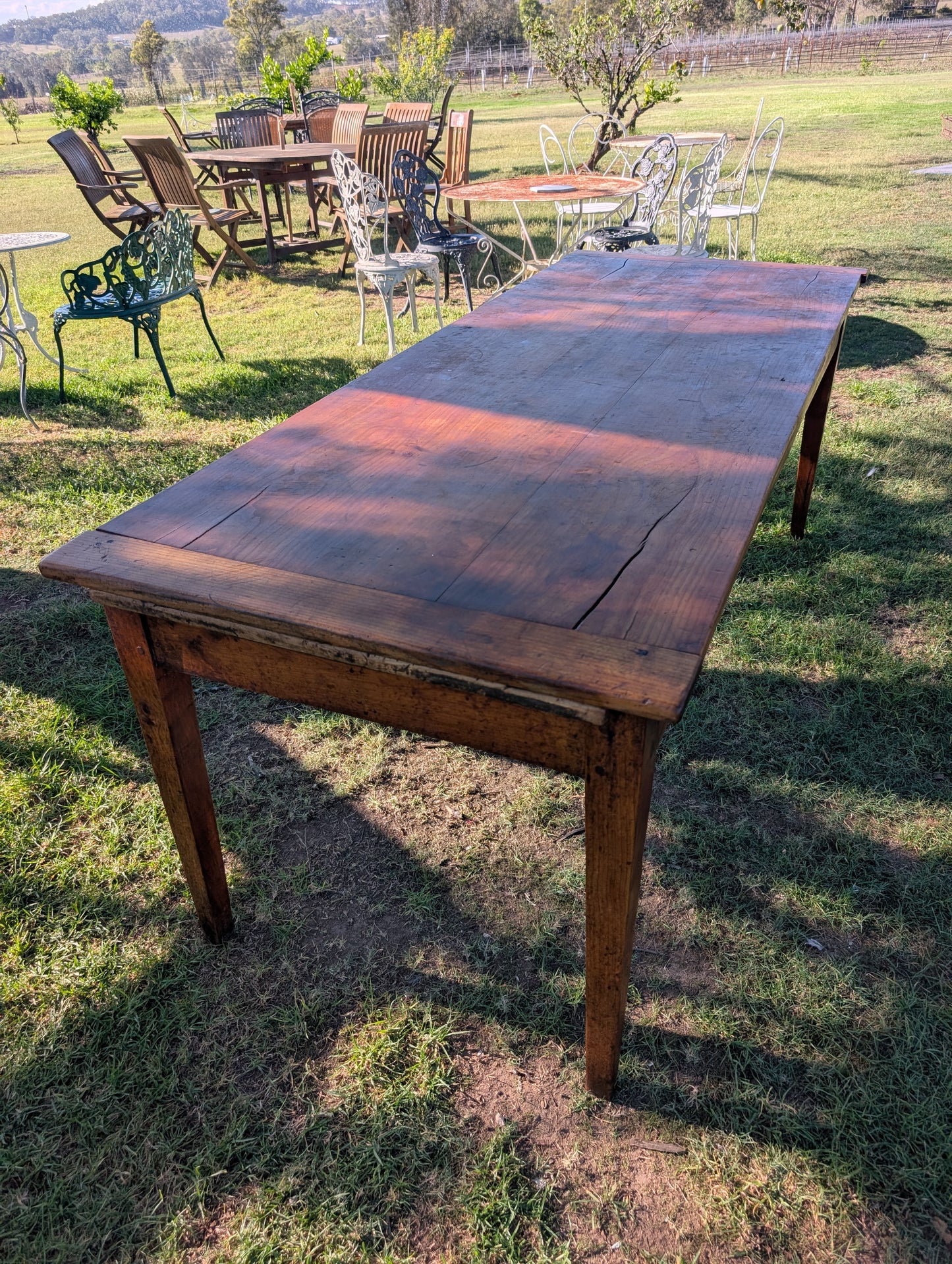 Farm table with drawer & extension
