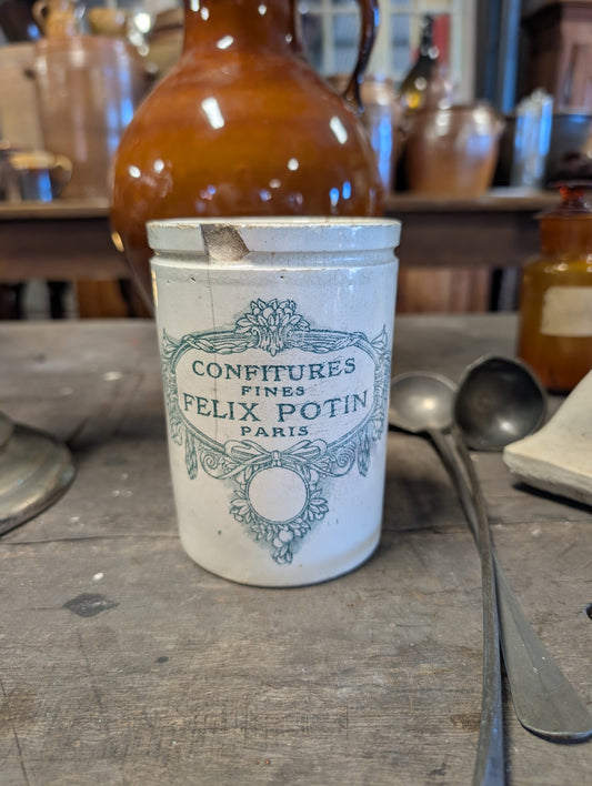 Felix Potin Jam pot ceramic late C19th