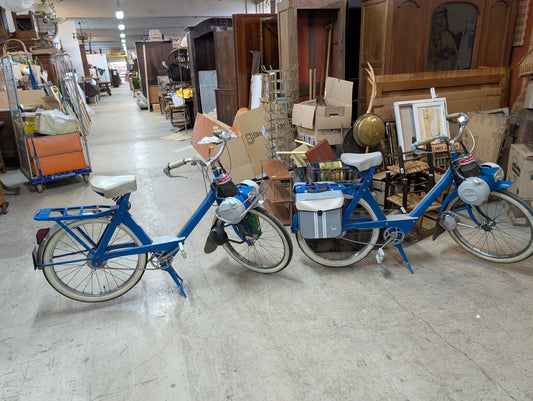 Pair of blue Solex bike 60's