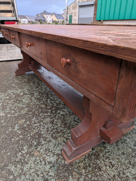 Monastery Table with 6 drawers XIXe