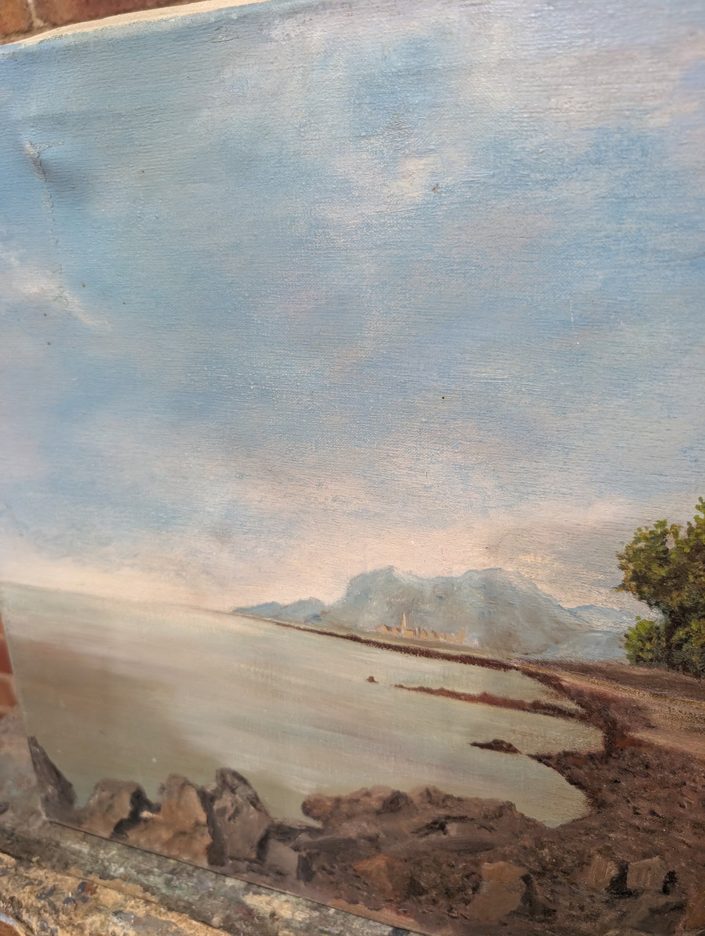 Coastal landscape - oil on canvas - mid CXXth