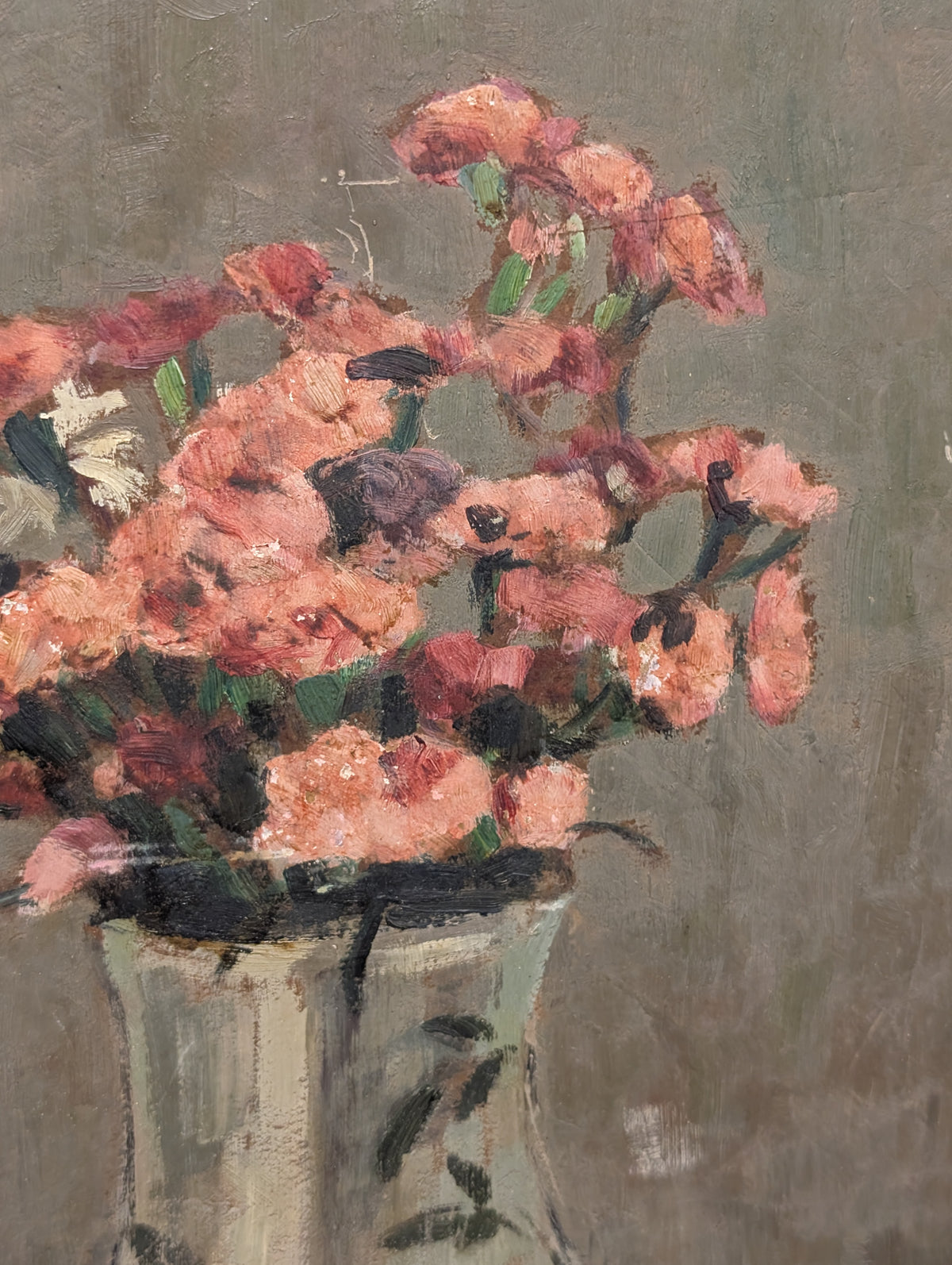 Mid-Century French Floral Still Life – Oil on Double-Sided Artist Board